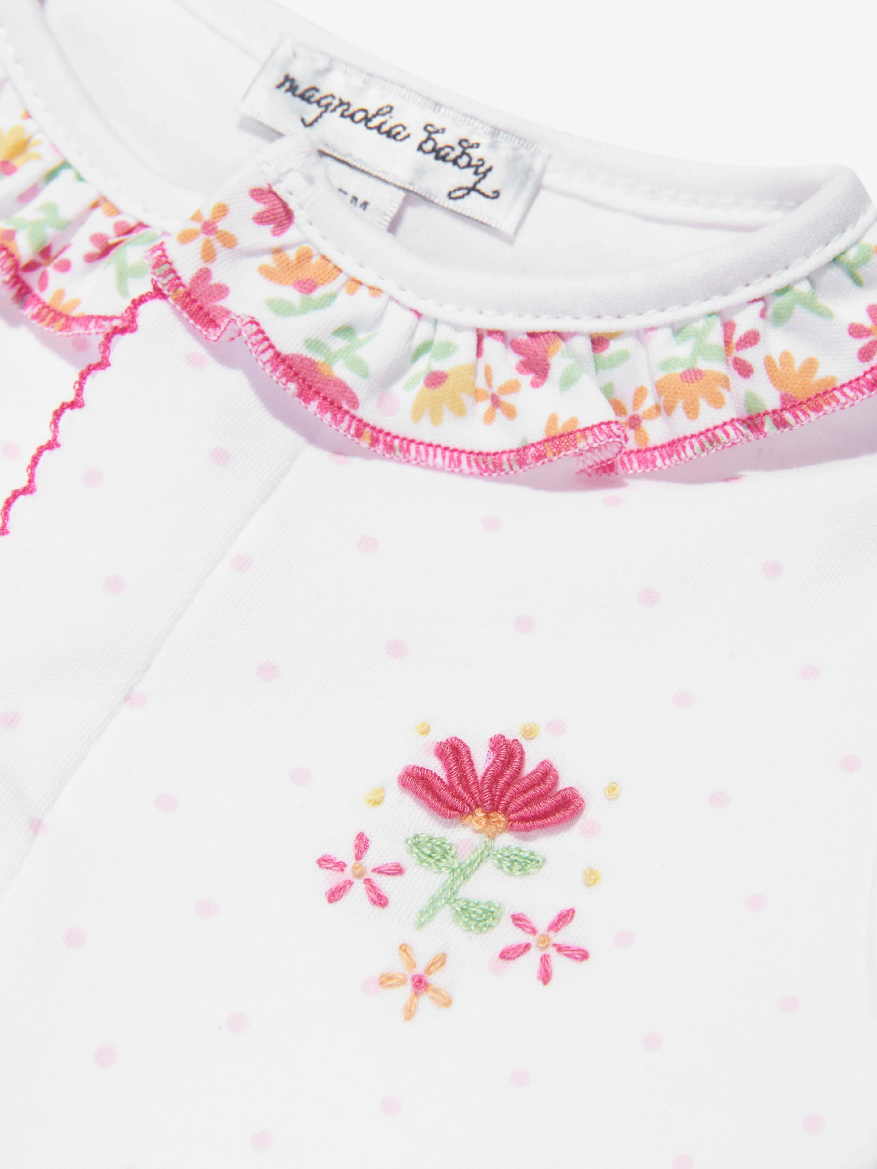 Magnolia Baby Baby Girls Besticktes Rüschen-Converter in Weiß