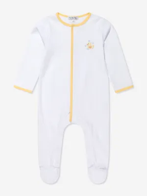 Magnolia Baby Baby Rubber Ducky Bestickter Babybody in Weiß