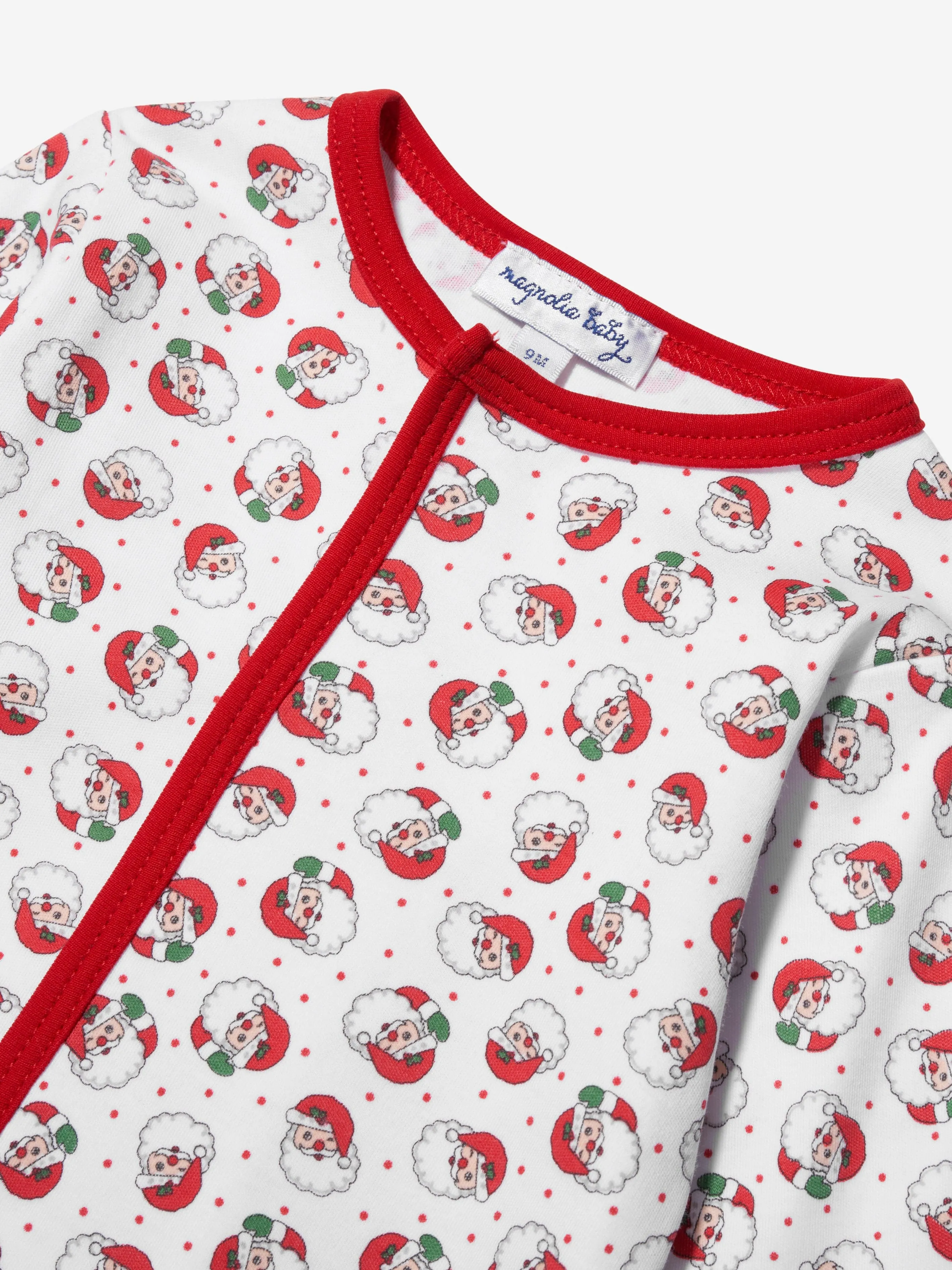 Magnolia Baby Baby Winking Santa Babygrow in Rot