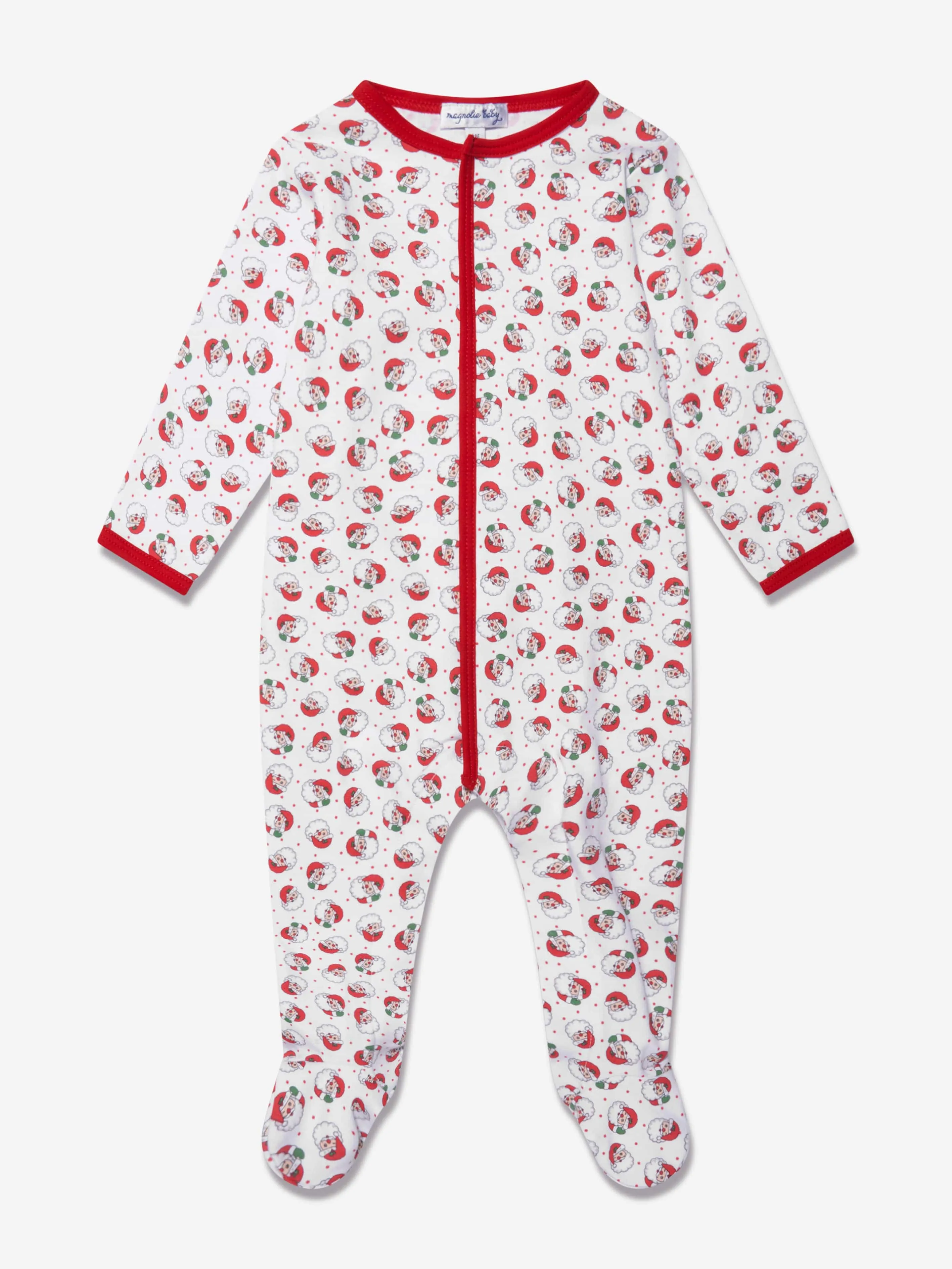 Magnolia Baby Baby Winking Santa Babygrow in Rot