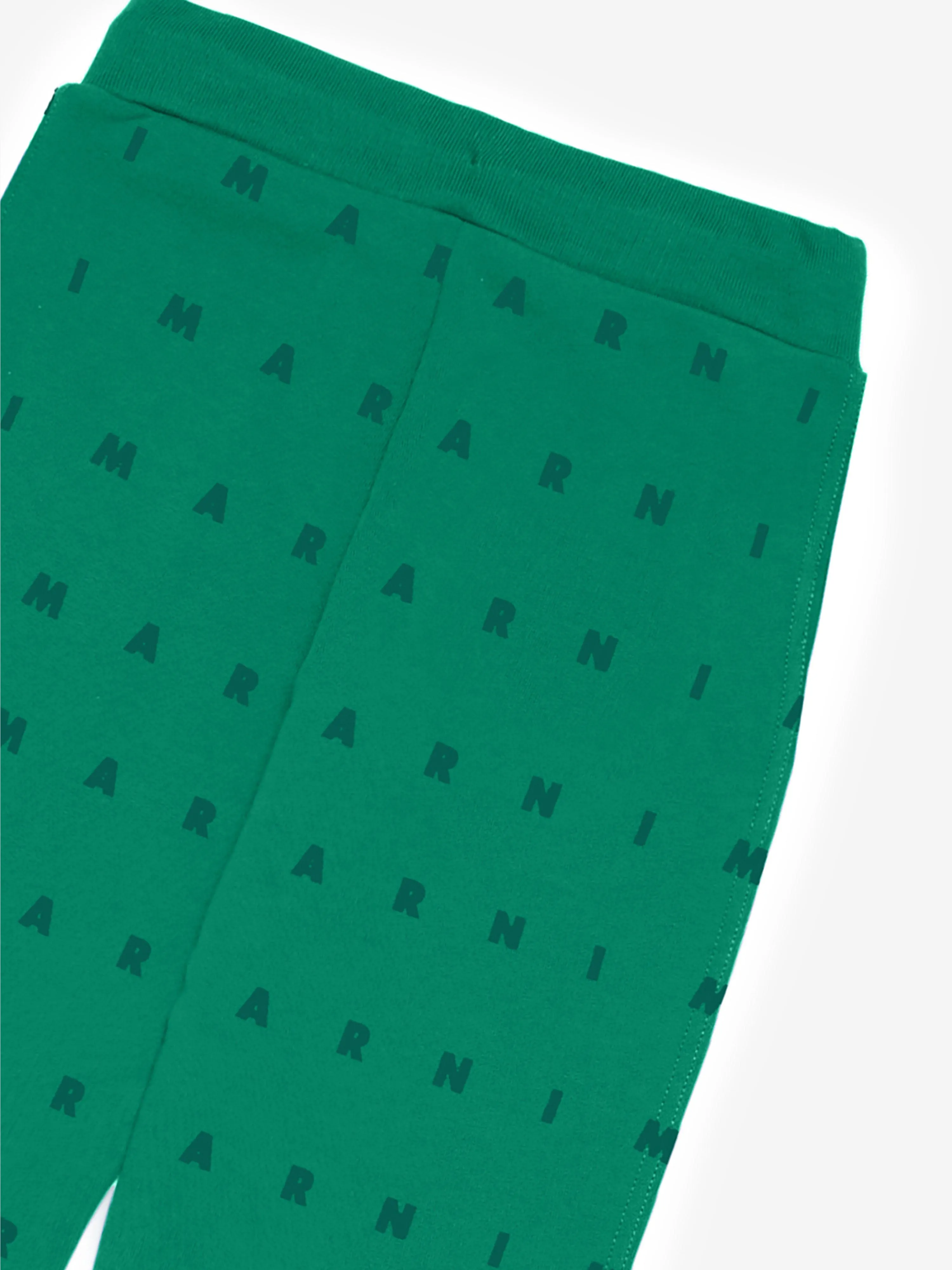 MARNI Kids Logo Joggerhose in Grün