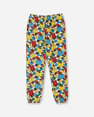 Herren Baby Milo Alphabet Slim Hose Mehrfarbig