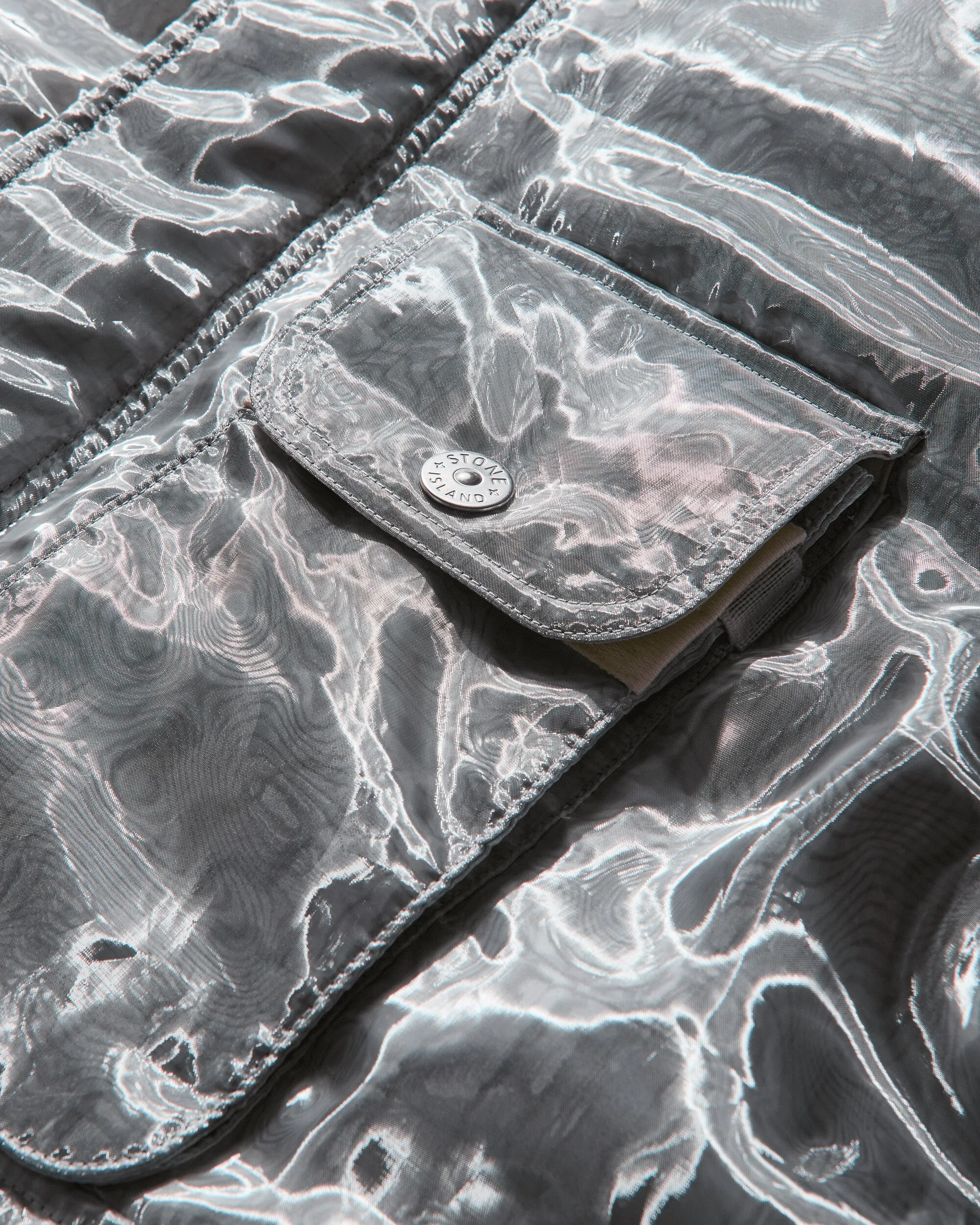 Herren Metallgitter PVD Nanotechnologie gefütterte Jacke Grau