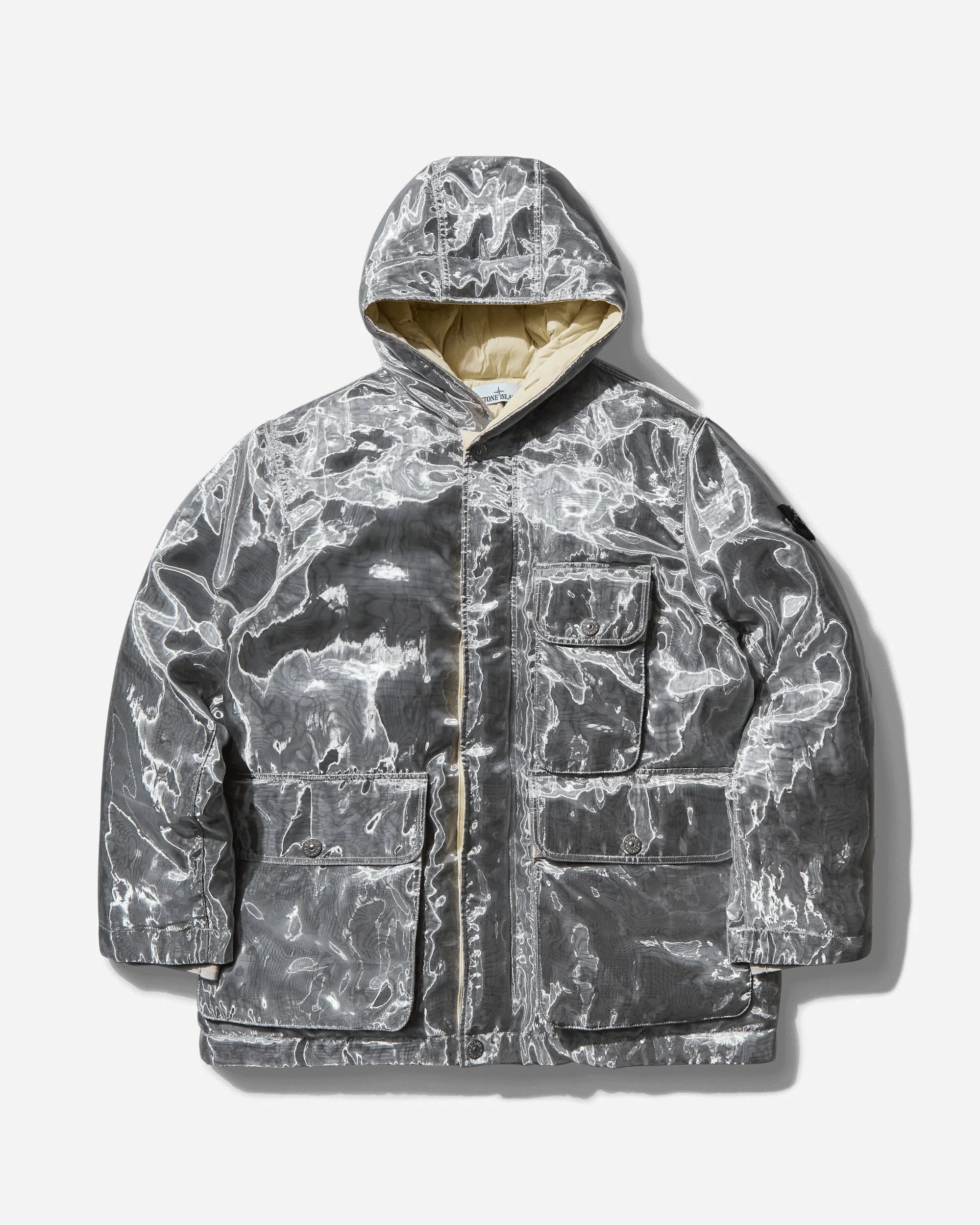 Herren Metallgitter PVD Nanotechnologie gefütterte Jacke Grau
