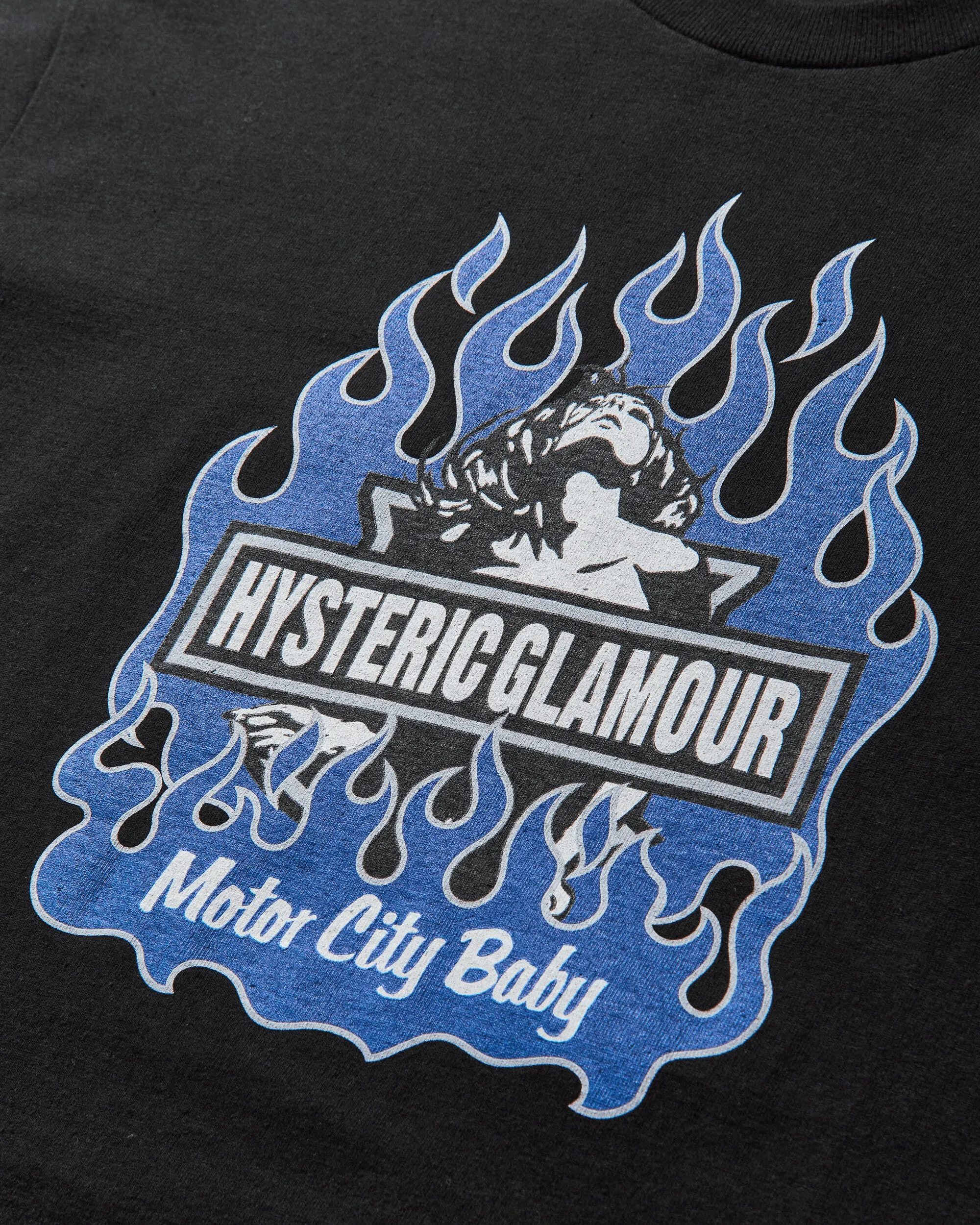 Herren Motor City Baby Langarm T-Shirt Schwarz