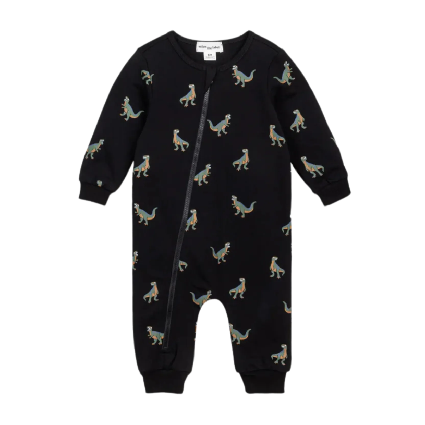 MILES THE LABEL T-Rex Print auf schwarzem Playsuit