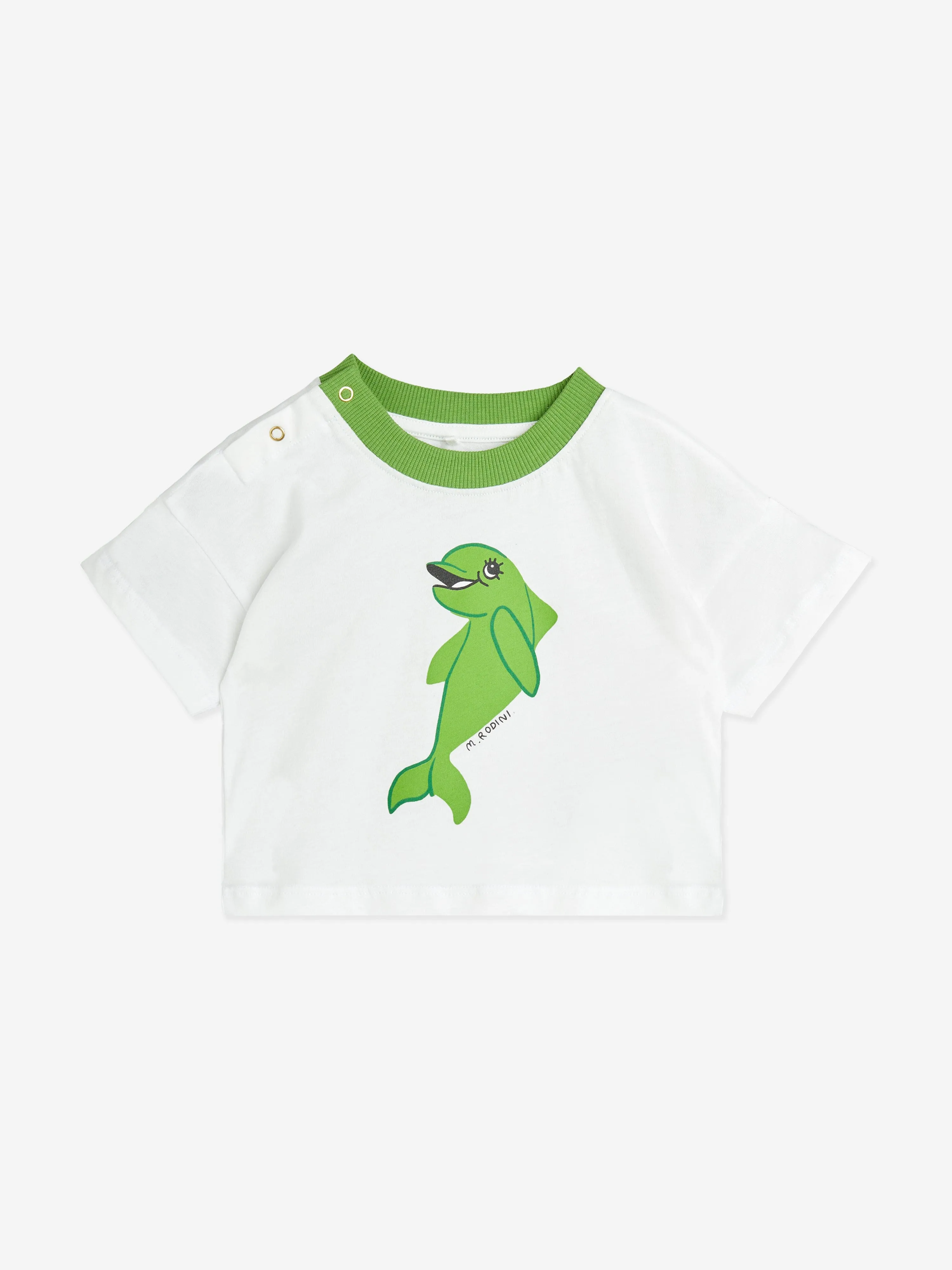 Mini Rodini Baby Delphin Kurzarm-Set in Grün