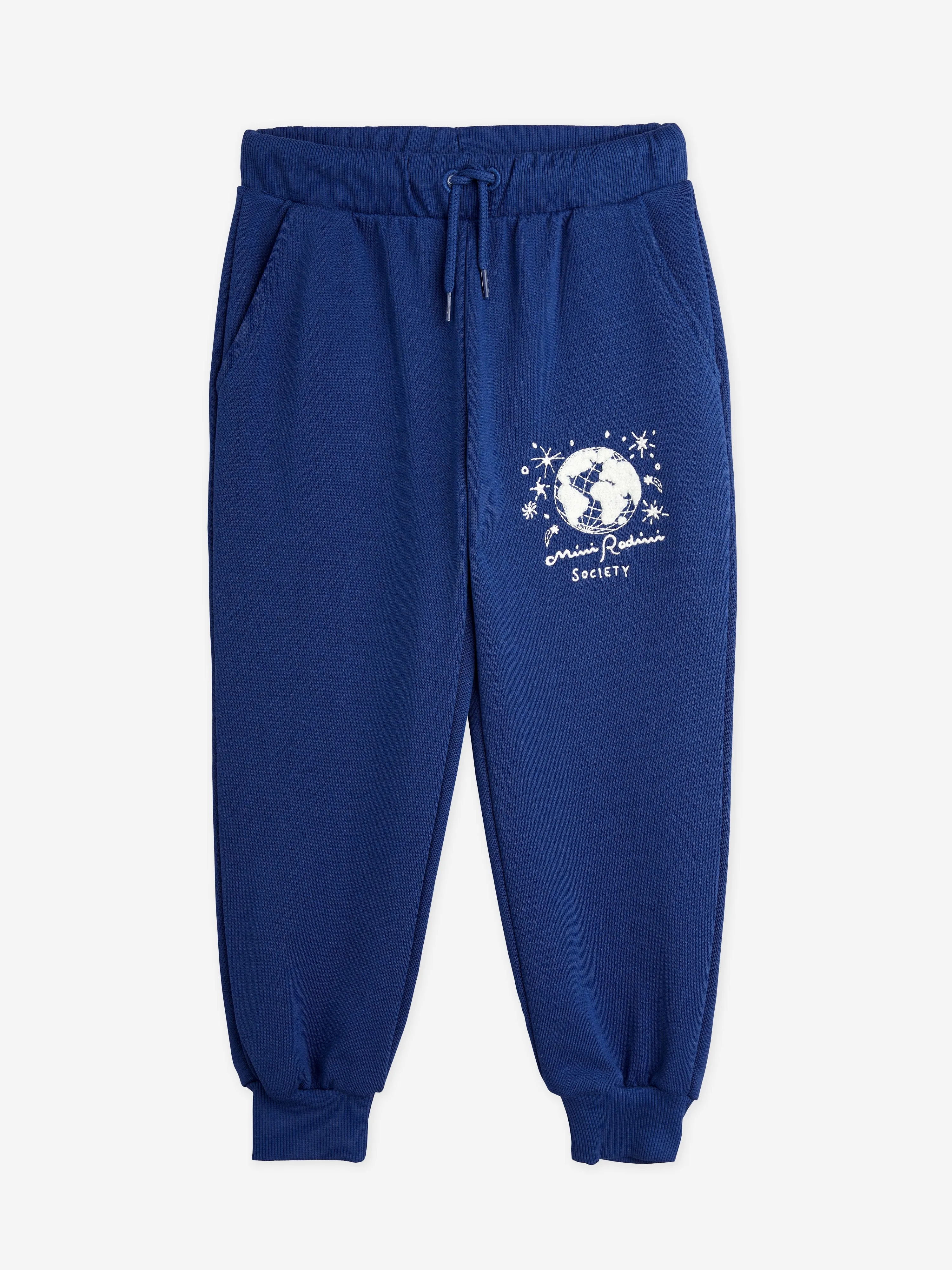 Mini Rodini Kids Society Bestickte Jogginghose in Blau