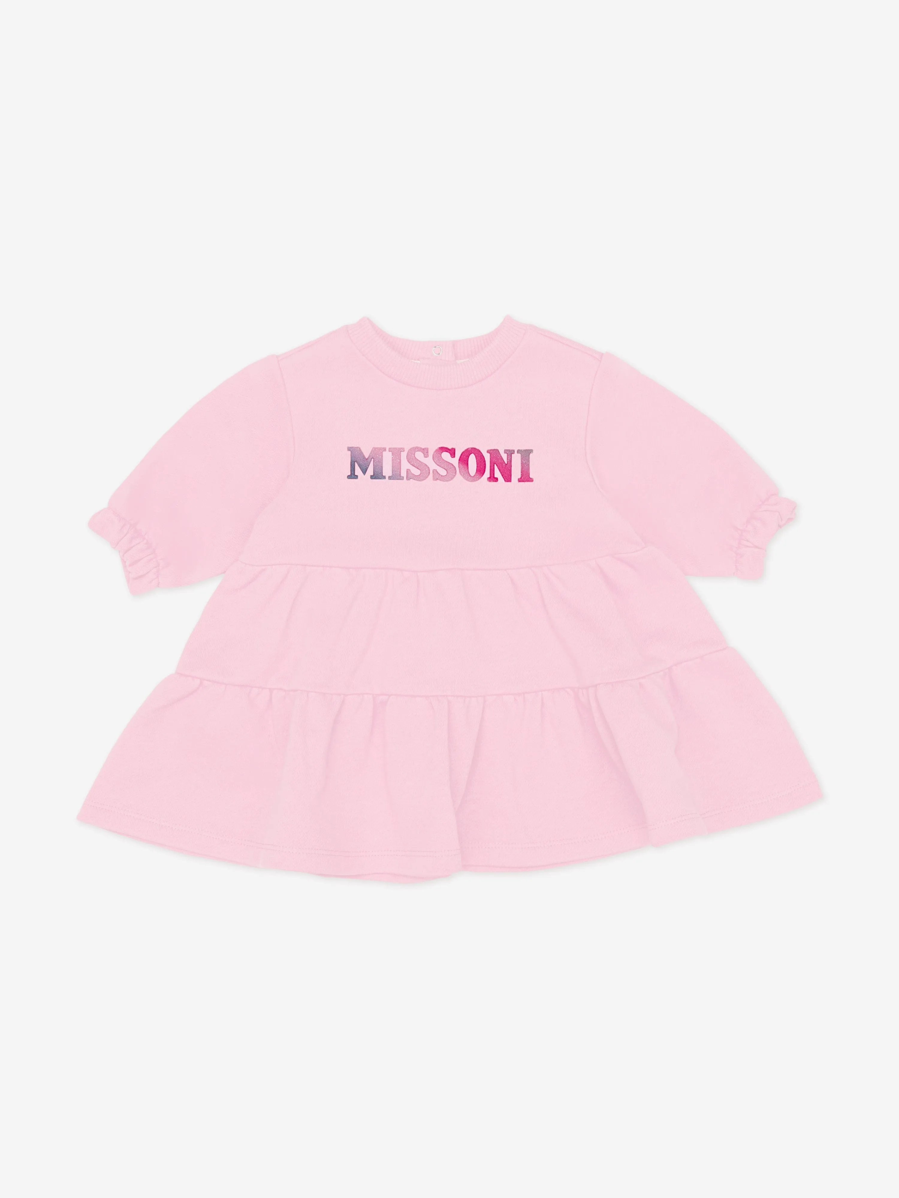 Missoni Baby Mädchen Jersey-Kleid mit Schlüpfer in Rosa