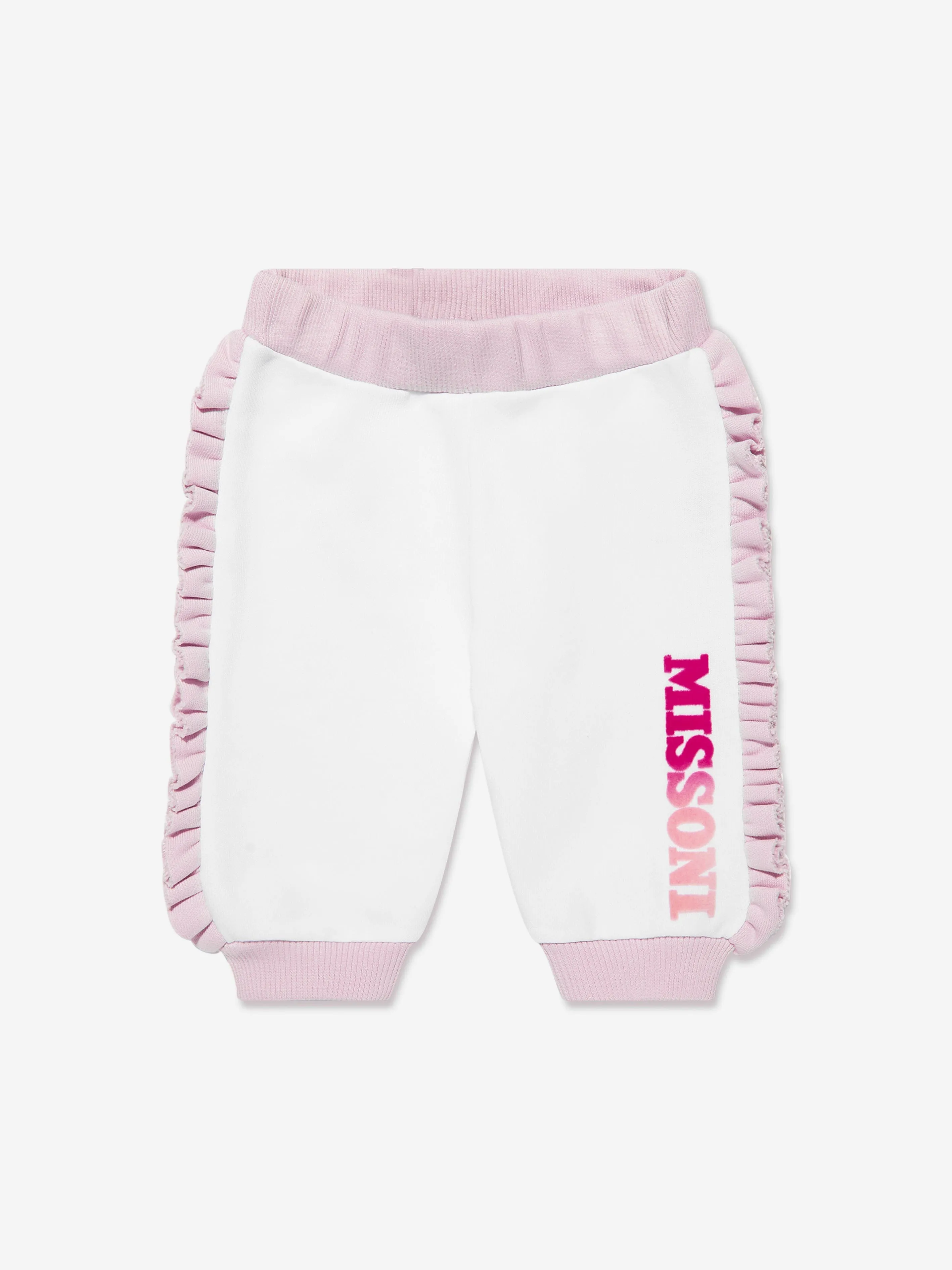 Missoni Baby Mädchen Logo Jogginghose in Weiß