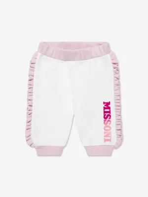 Missoni Baby Mädchen Logo Jogginghose in Weiß
