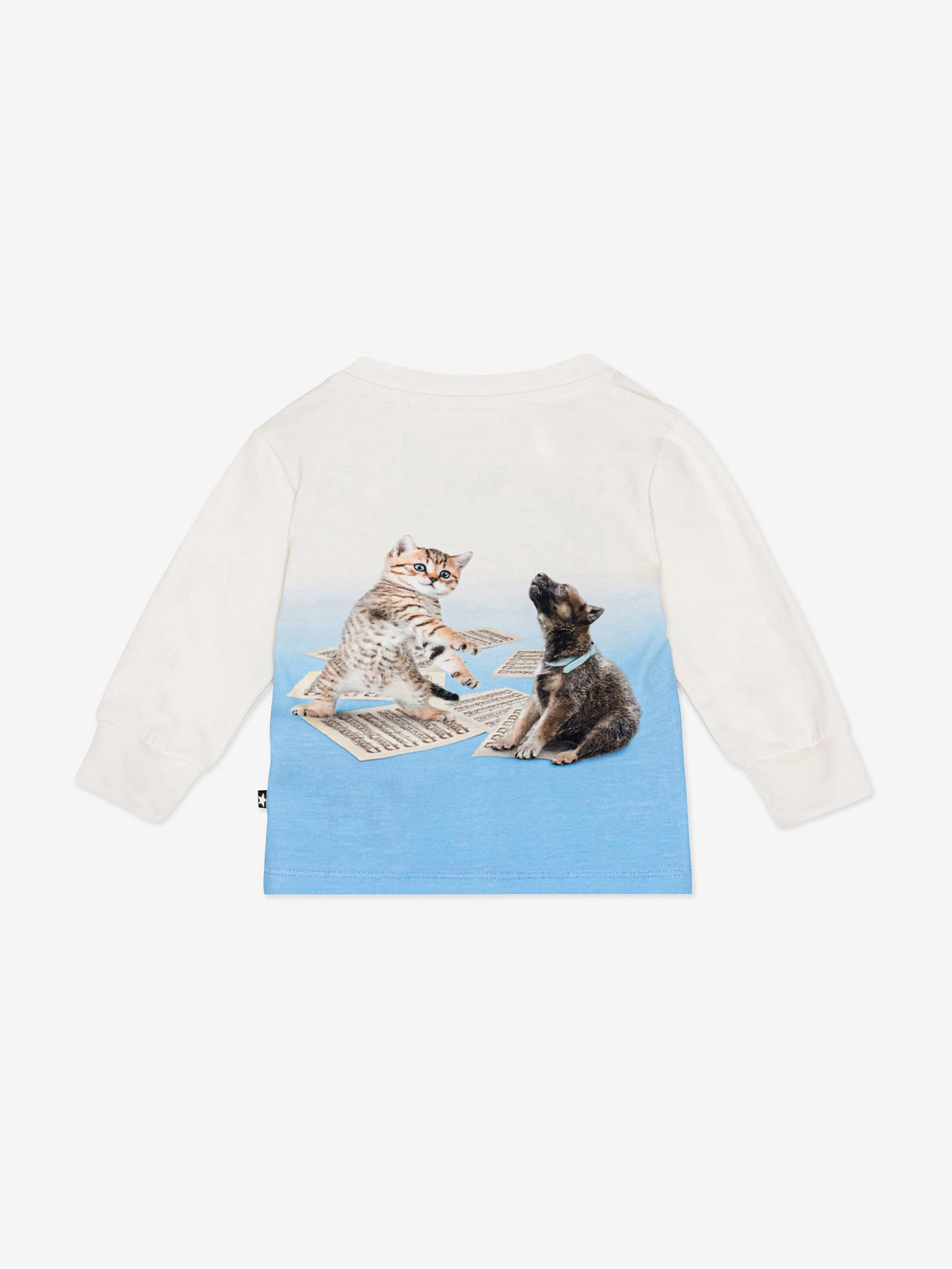 Molo Baby Tierprint T-Shirt in Weiß