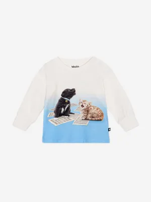 Molo Baby Tierprint T-Shirt in Weiß