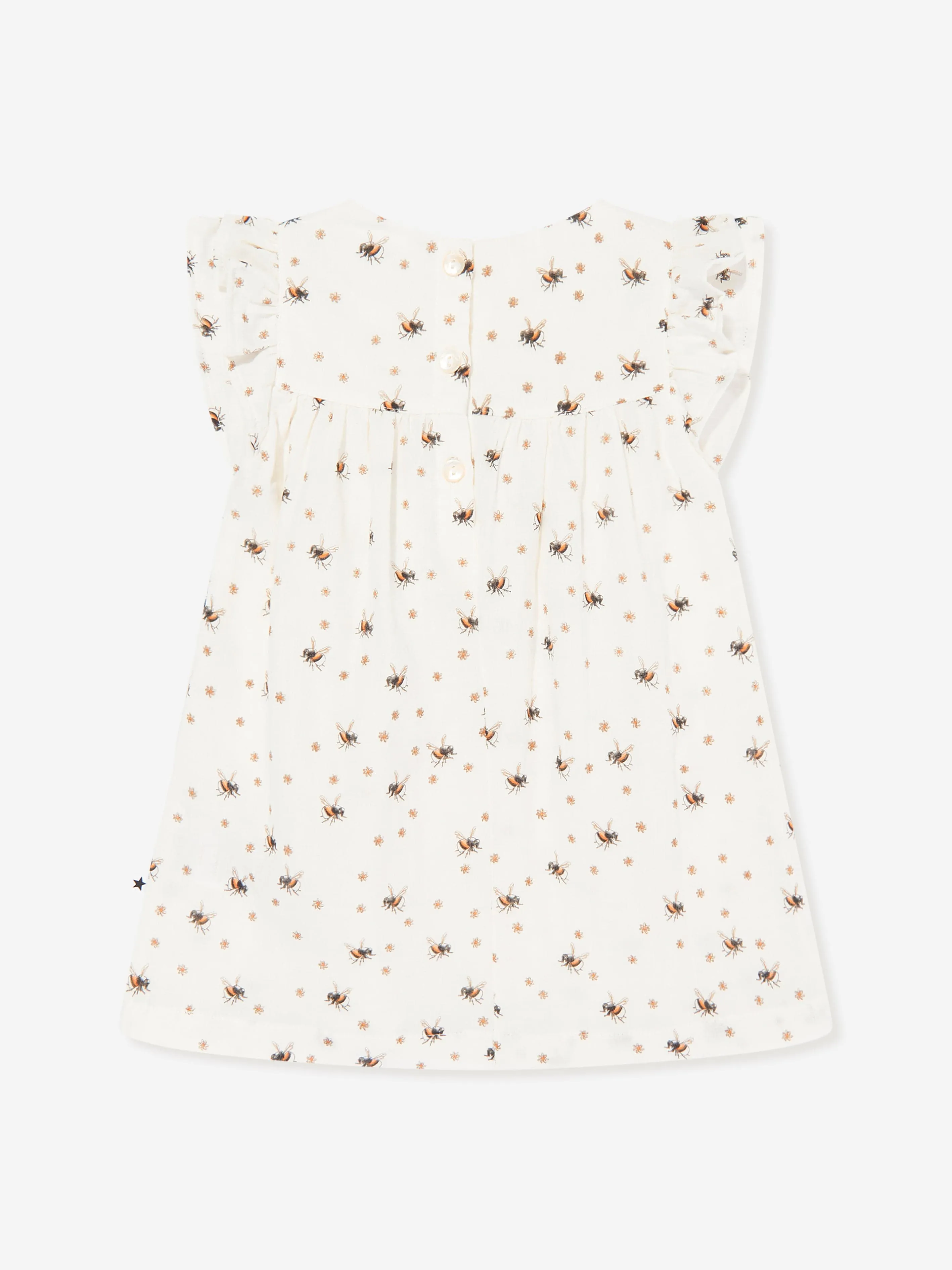 Molo Baby Mädchen Bienenprint Kleid in Weiß