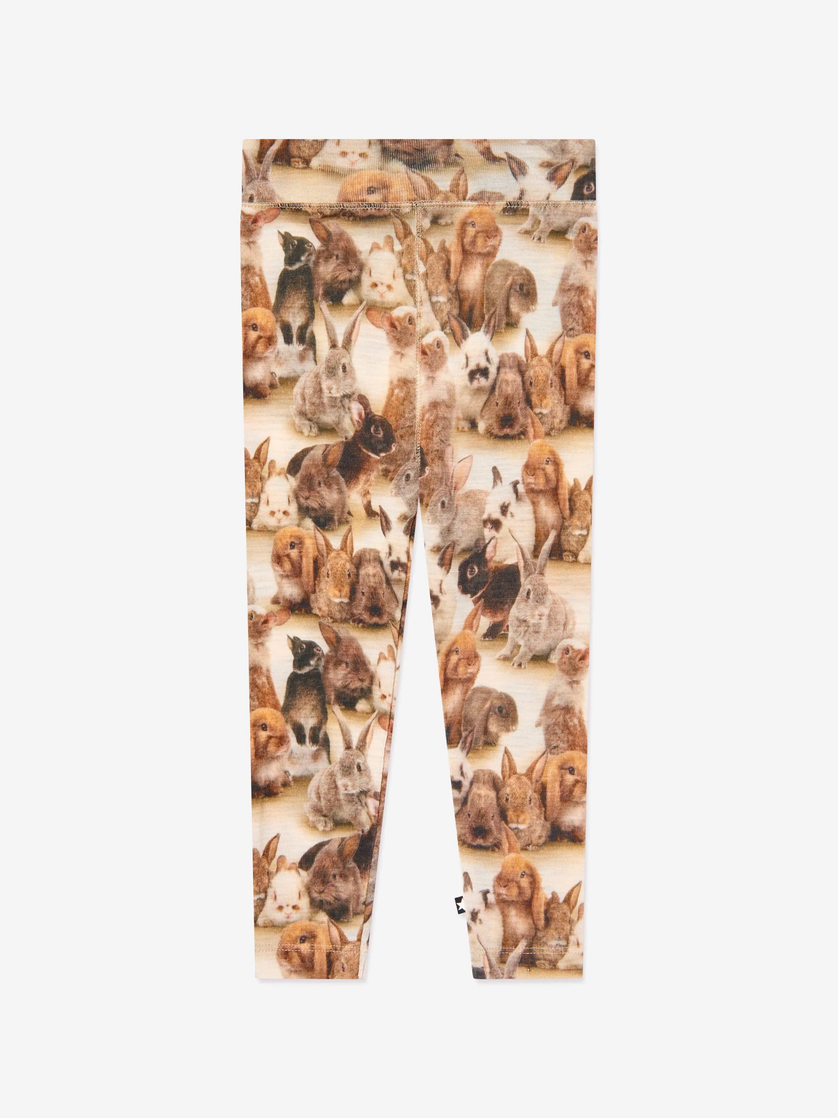 Molo Kids Hasen-Leggings in Weiß