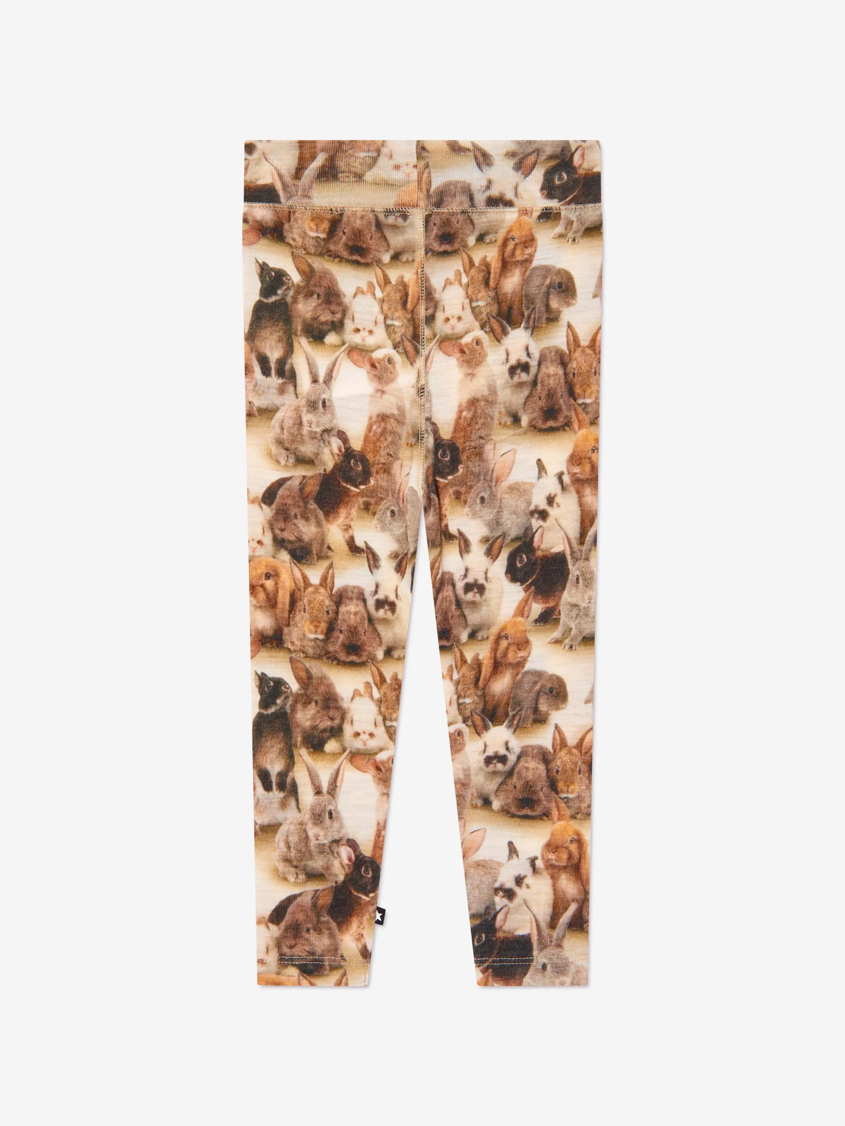 Molo Kids Hasen-Leggings in Weiß