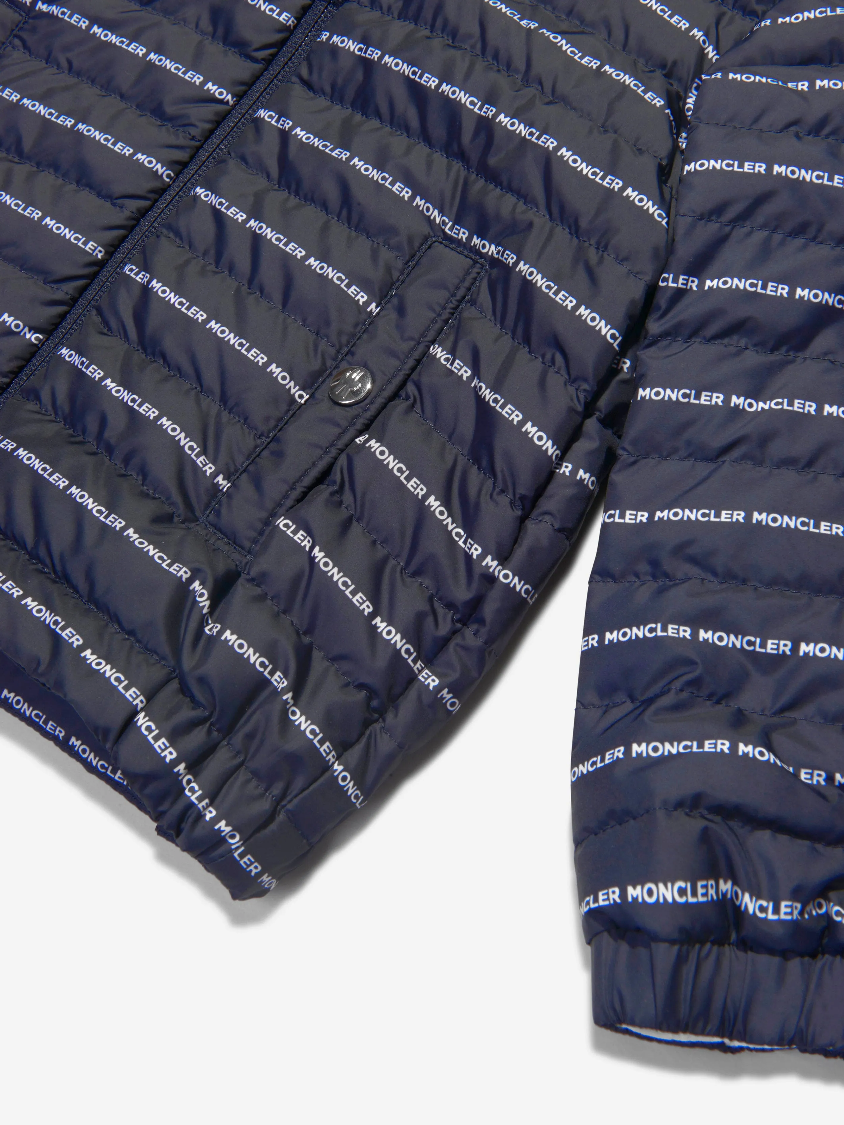 Moncler Enfant Baby Jungen Daunengefütterte Jacke mit Logo-Print Bergo