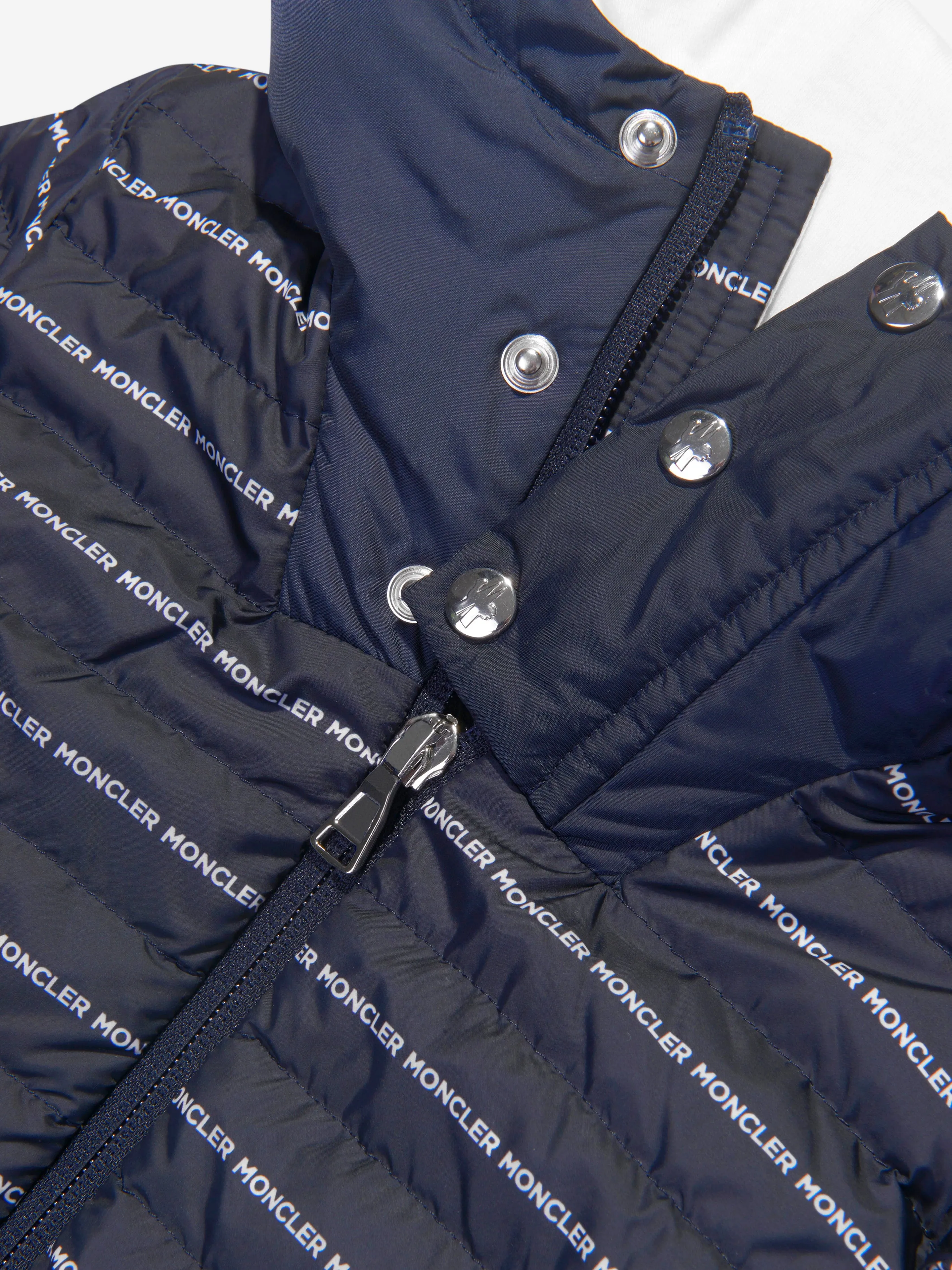 Moncler Enfant Baby Jungen Daunengefütterte Jacke mit Logo-Print Bergo