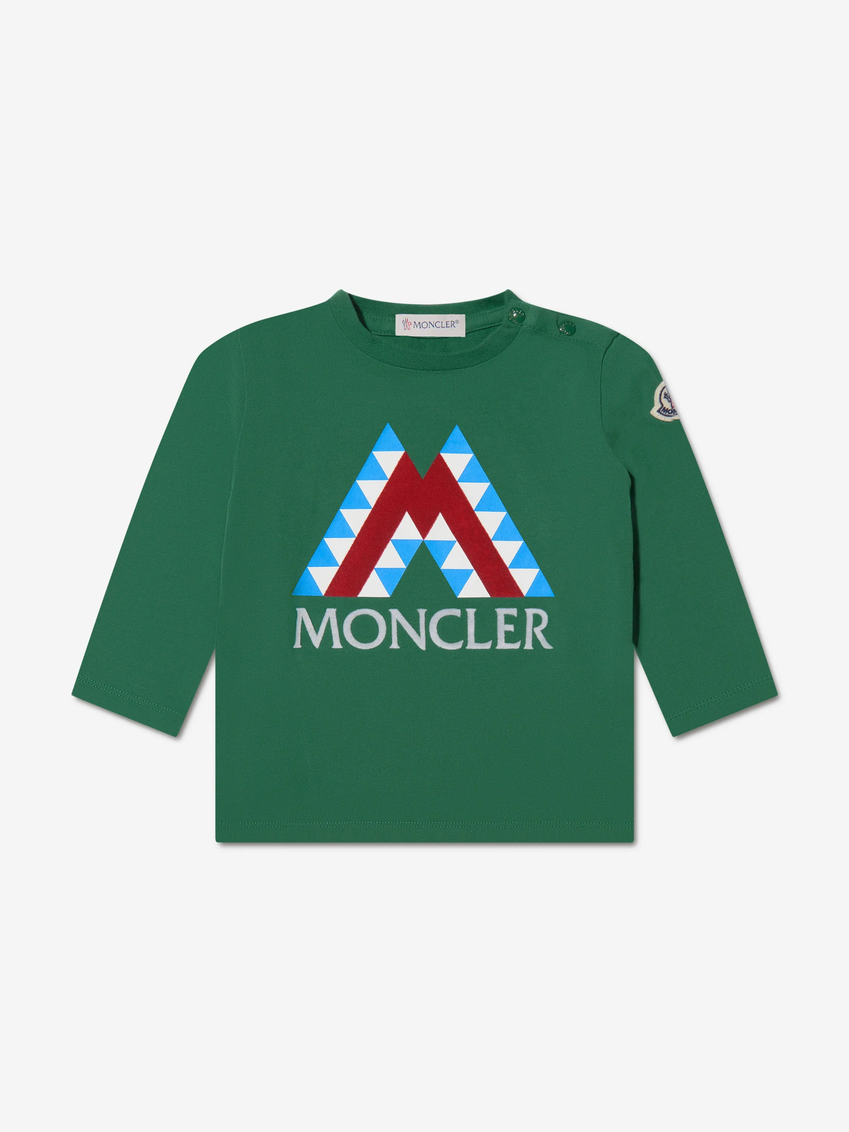 Moncler Enfant Baby Jungen Grafik Logo Langarm T-Shirt