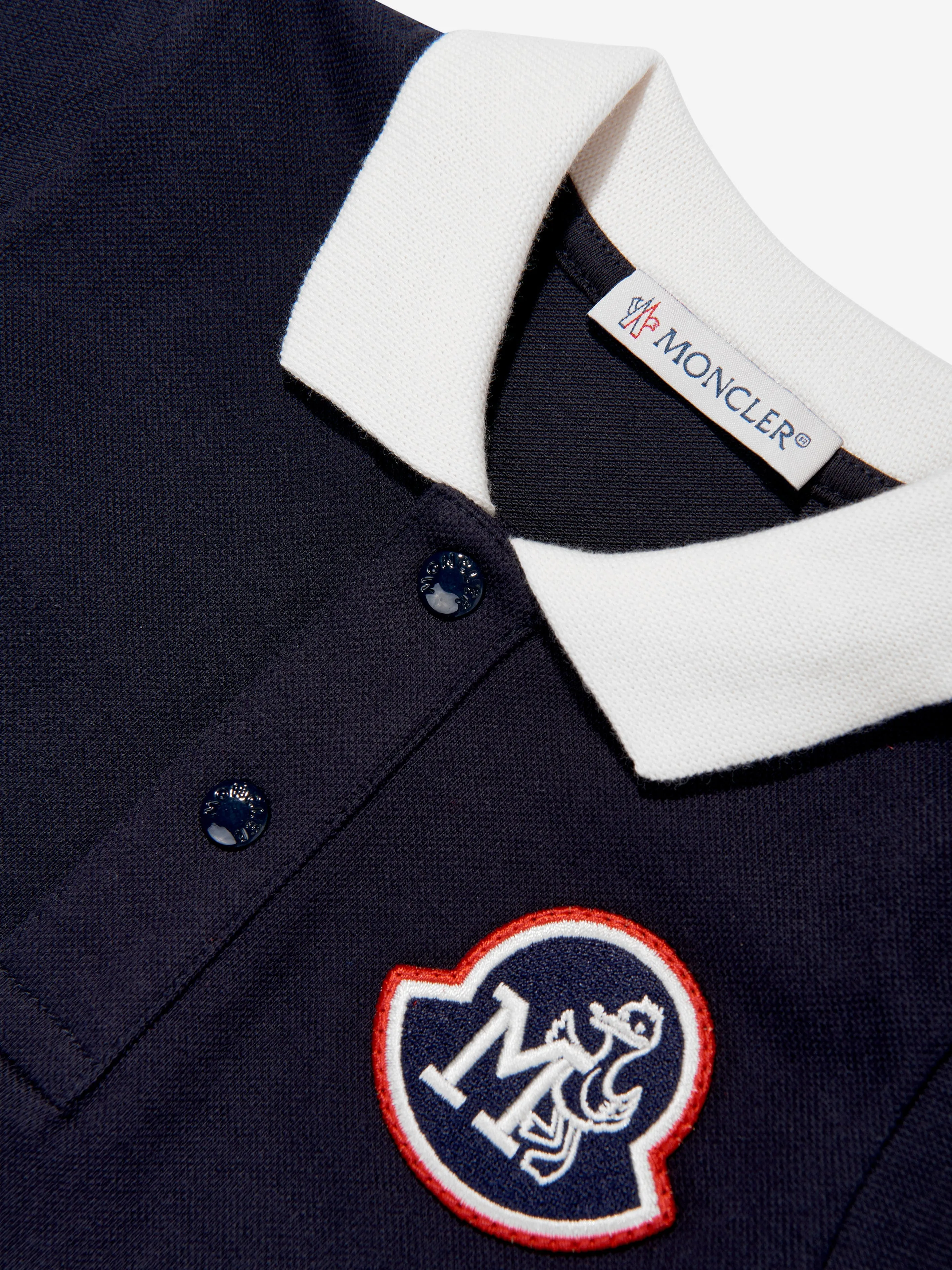 Moncler Enfant Baby Boys Logo Polo-Shirt in Marineblau