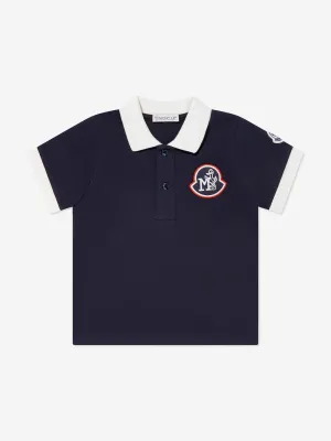 Moncler Enfant Baby Boys Logo Polo-Shirt in Marineblau