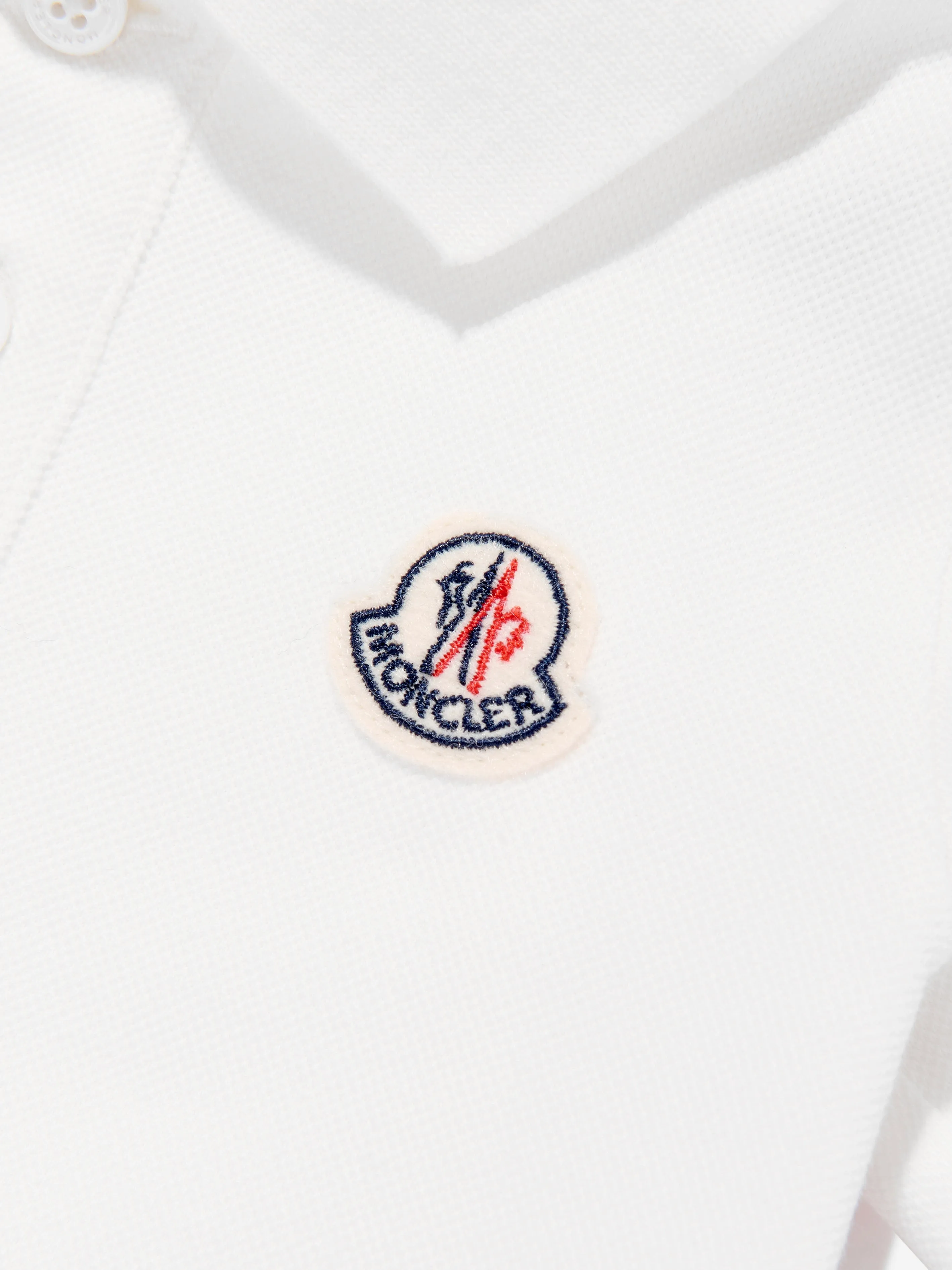 Moncler Enfant Baby Boys Logo-Strampler in Elfenbein