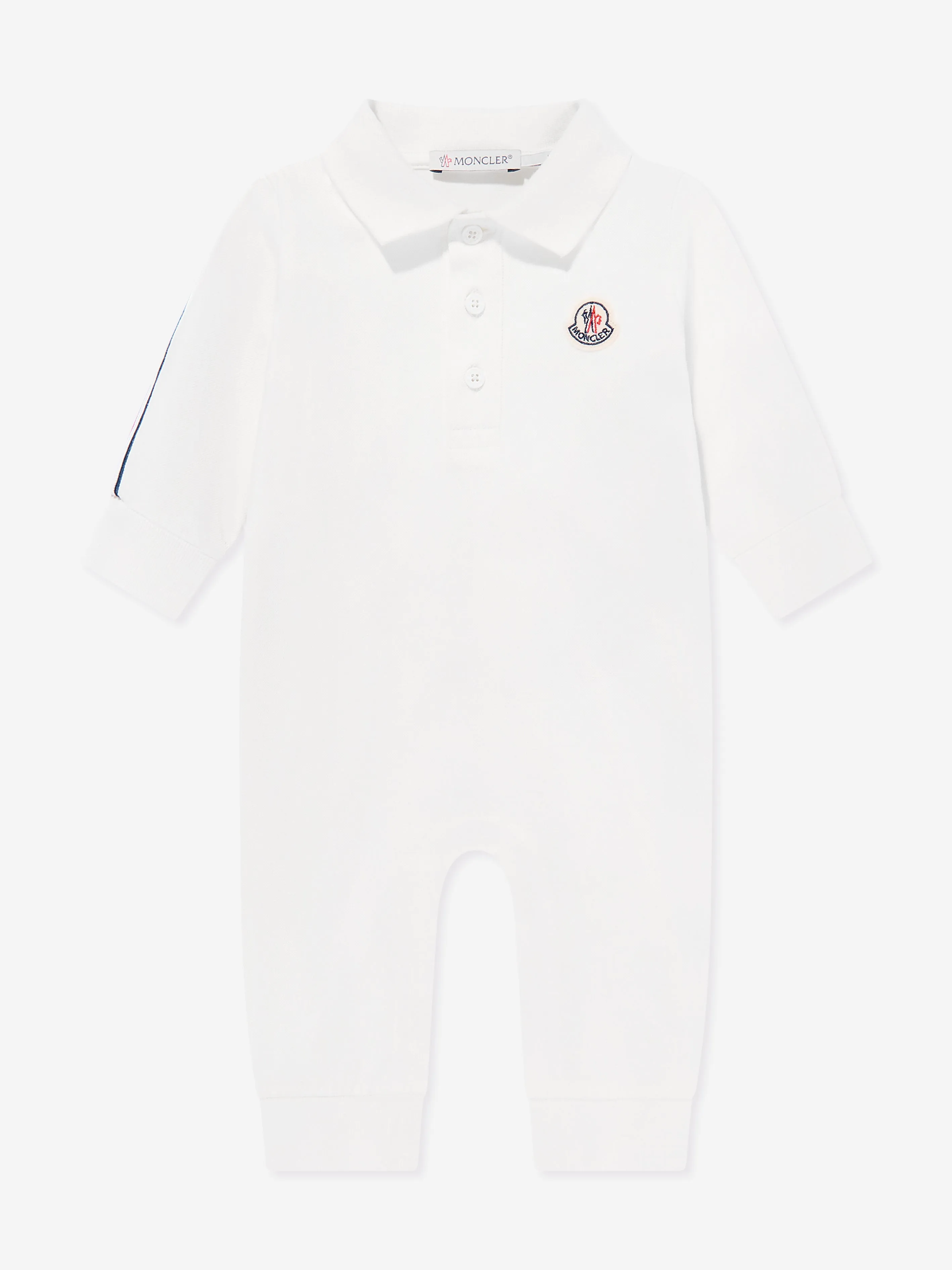 Moncler Enfant Baby Boys Logo-Strampler in Elfenbein