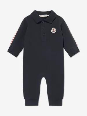 Moncler Enfant Baby Boys Logo-Strampler in Marineblau