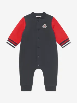 Moncler Enfant Baby Boys Logo-Strampler in Marineblau