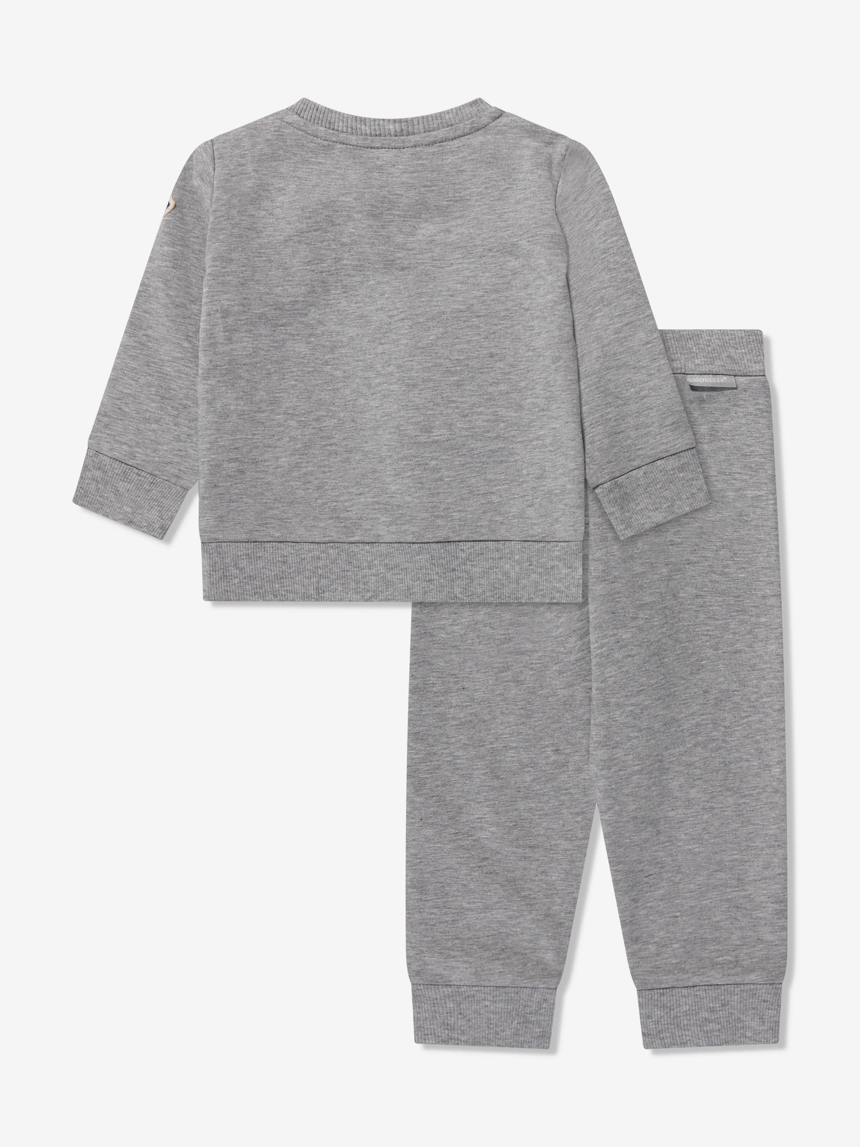 Moncler Enfant Baby Jungen Logo Tracksuit Grau