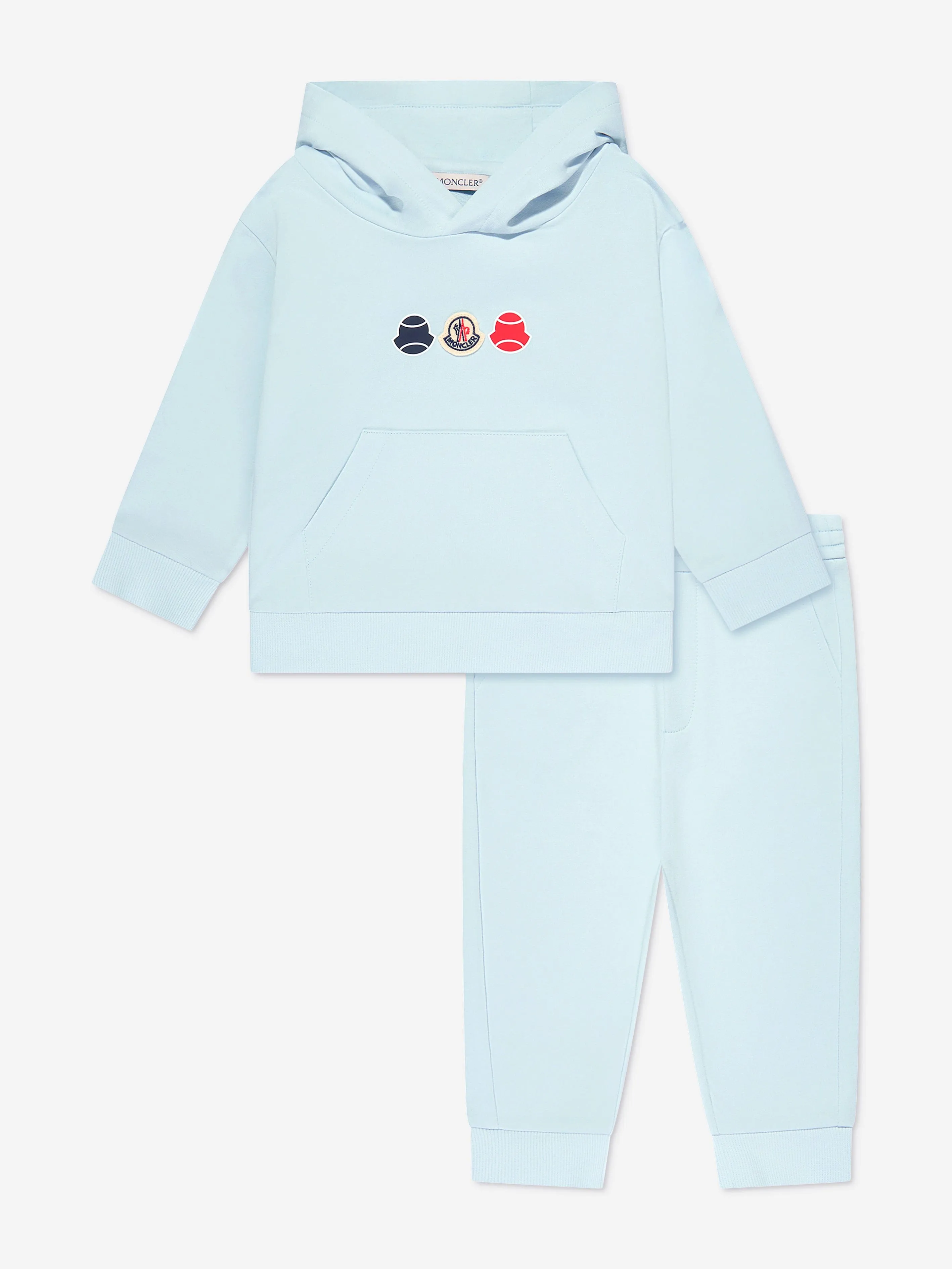 Moncler Enfant Baby Jungen Logo Tracksuit in Blau