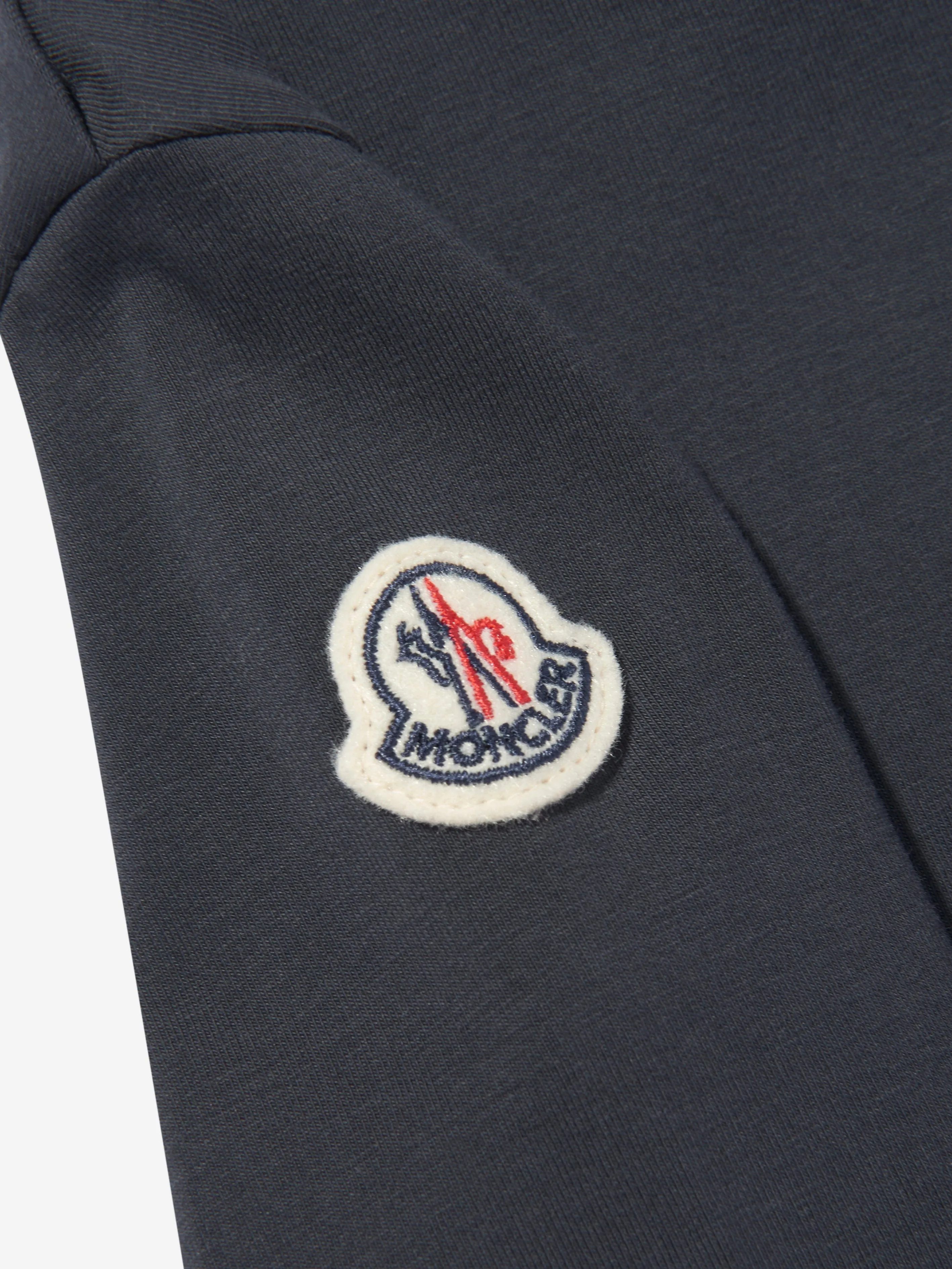 Moncler Enfant Baby Jungen Langarm Logo T-Shirt in Marineblau