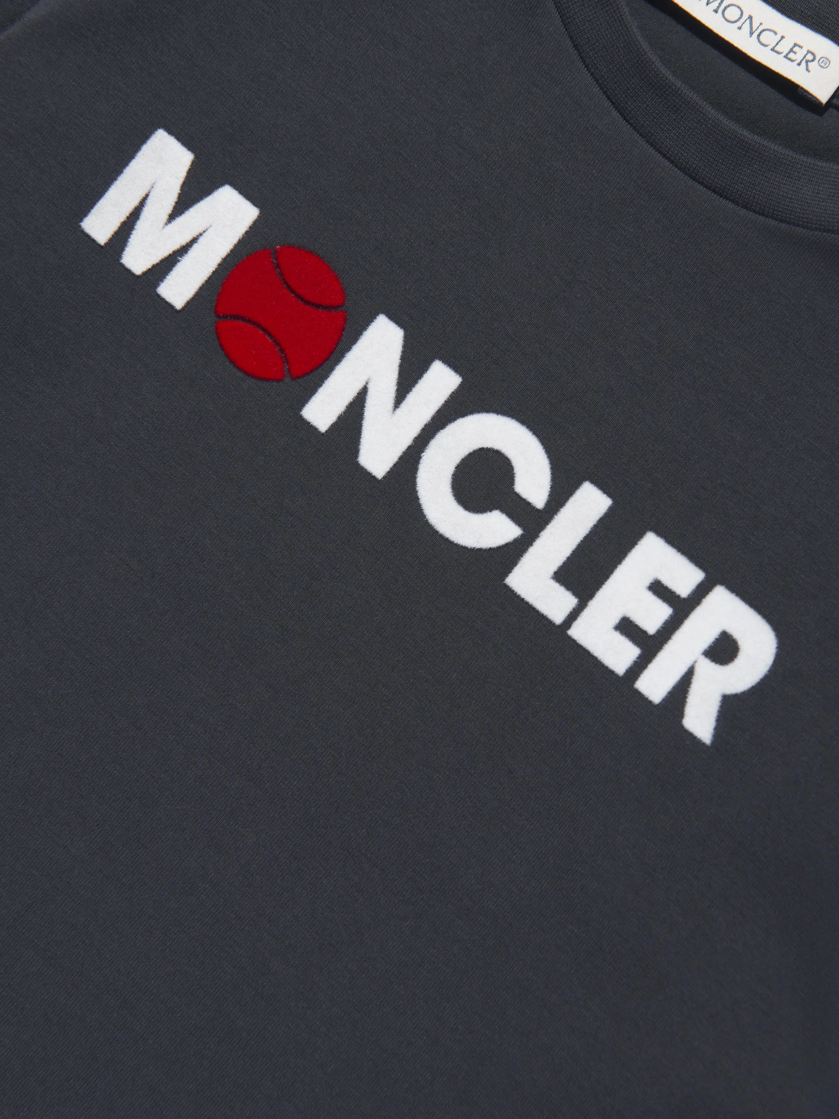 Moncler Enfant Baby Jungen Langarm Logo T-Shirt in Marineblau