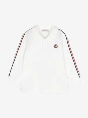 Moncler Enfant Baby Boys Langarm-Polohemd in Elfenbein