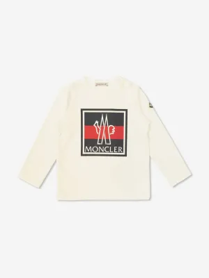 Moncler Enfant Baby Jungen Langarm T-Shirt in Weiß