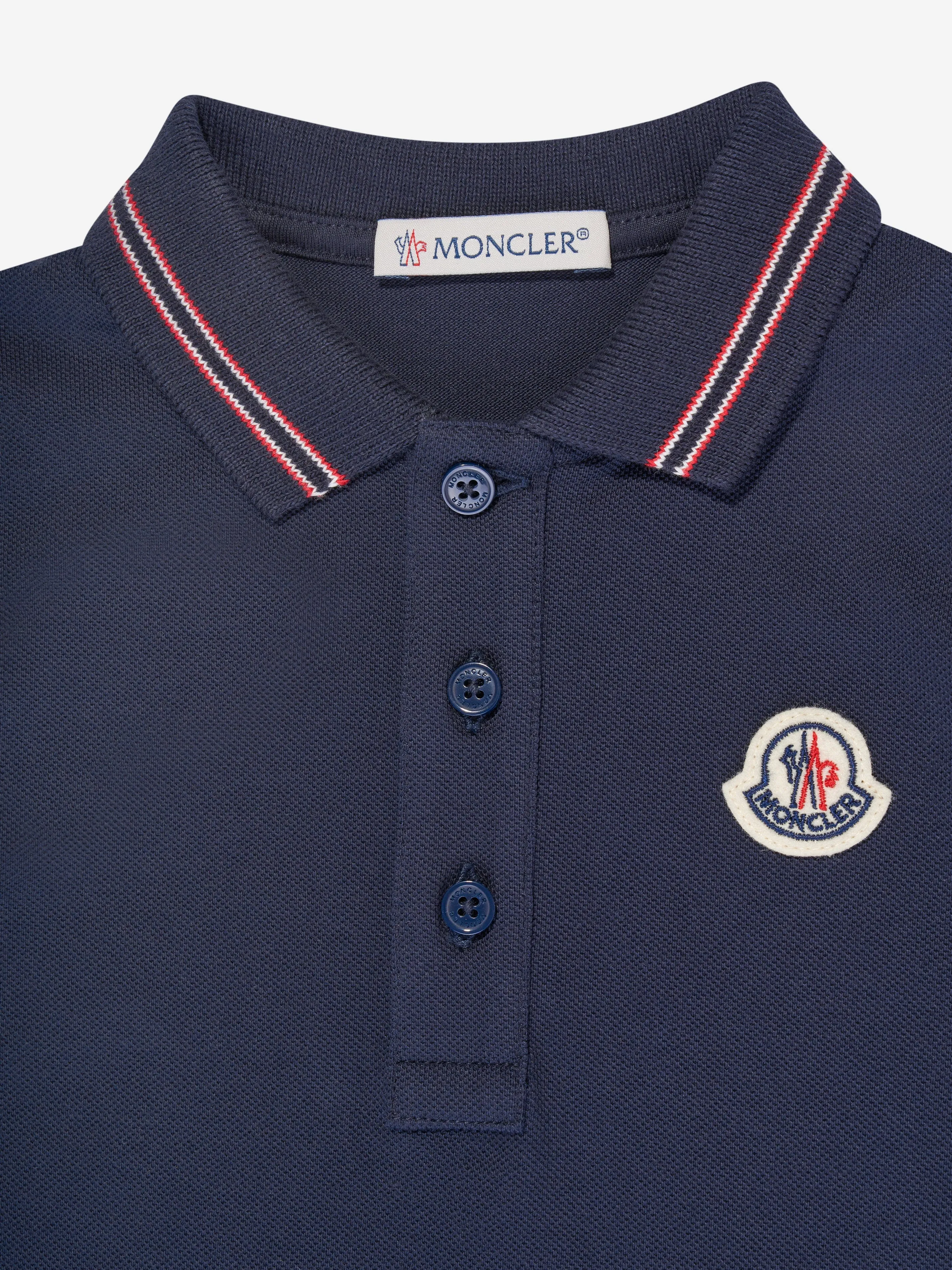 Moncler Enfant Baby Boys Polo-Overall in Marineblau