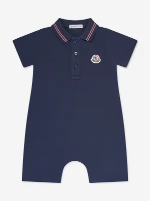 Moncler Enfant Baby Boys Polo-Overall in Marineblau