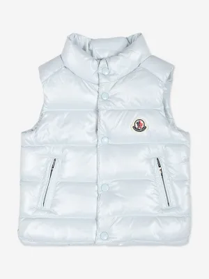 Moncler Enfant Baby Daunengefütterte Bernard Weste in Blau