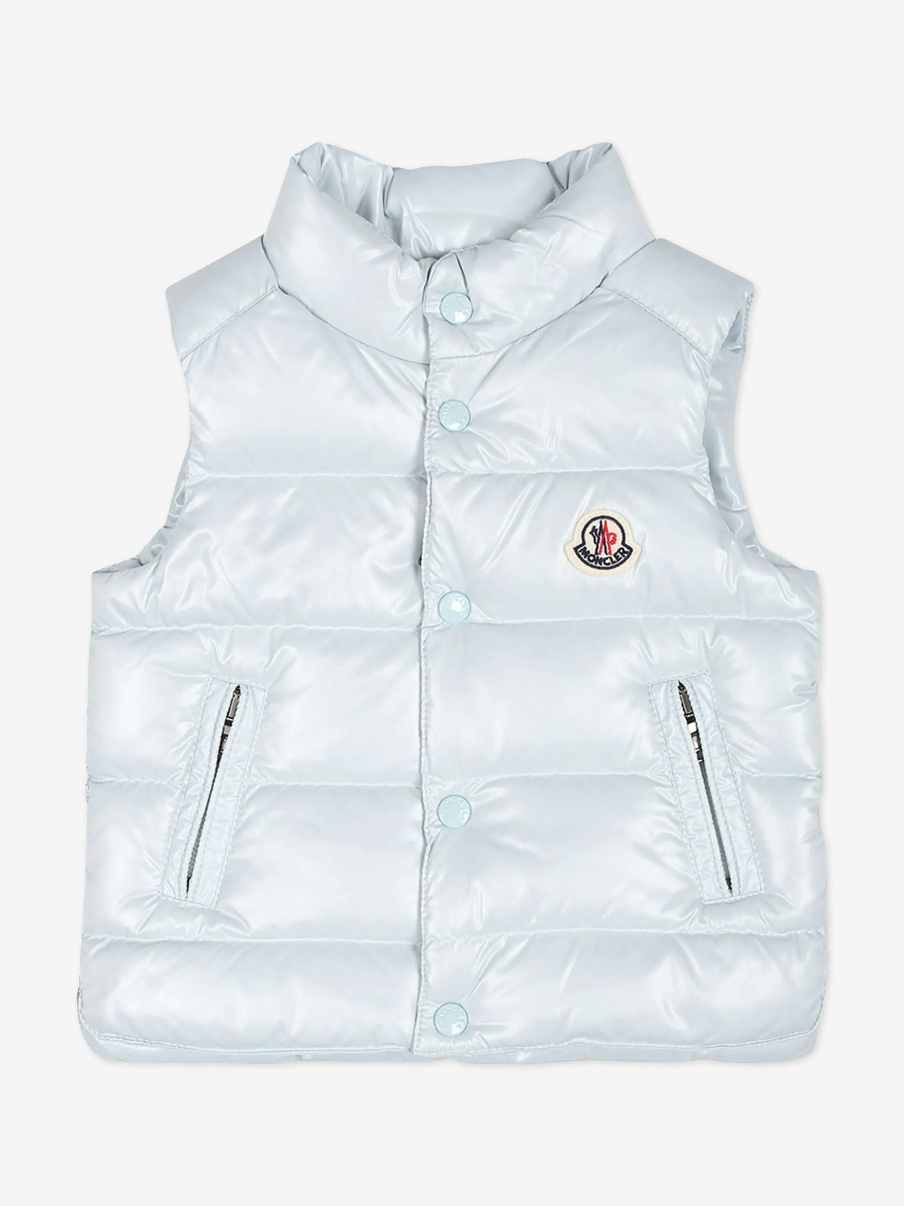 Moncler Enfant Baby Daunengefütterte Bernard Weste in Blau