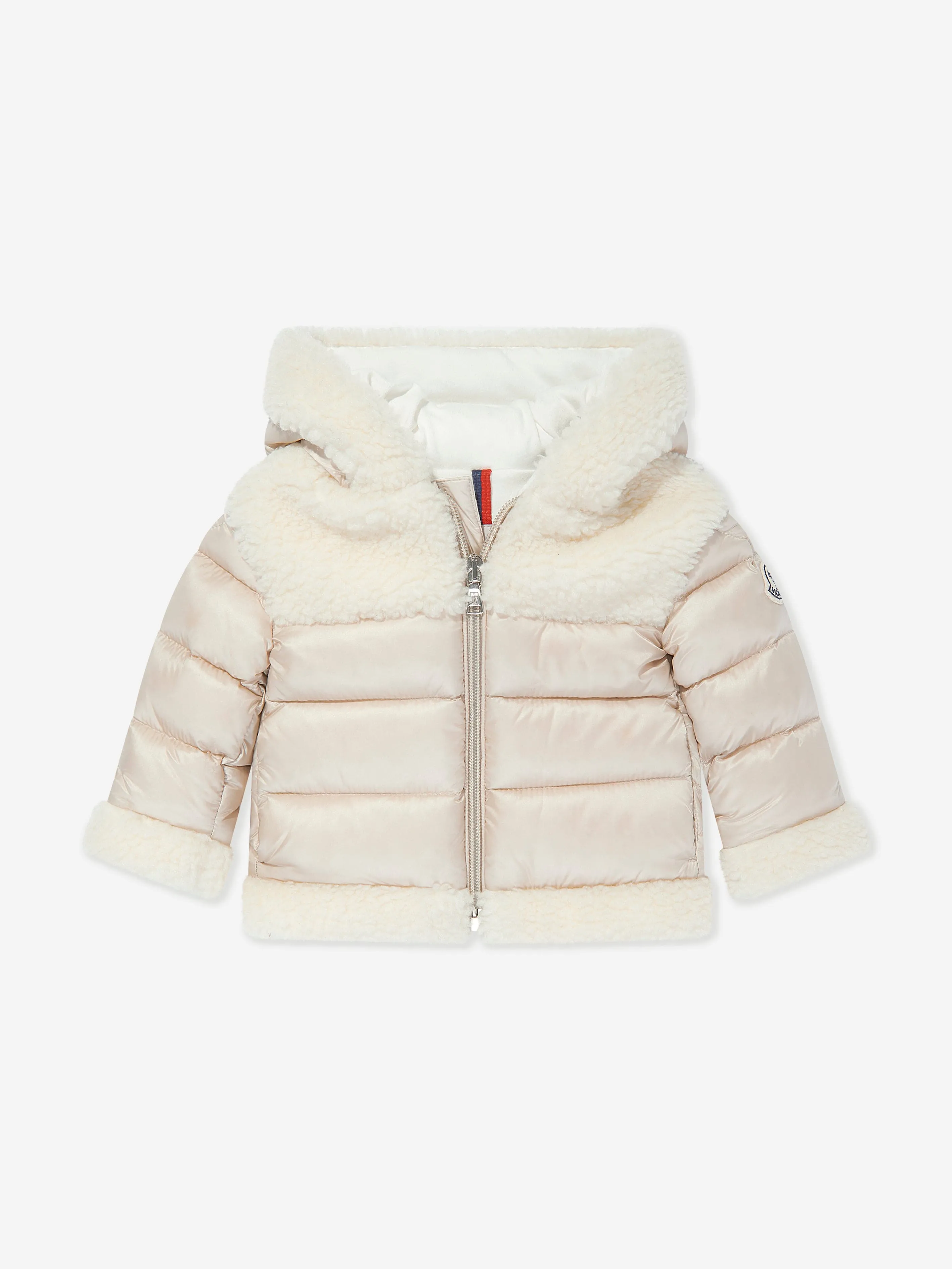 Moncler Enfant Baby Daunengefütterte Dofi Jacke in Elfenbein