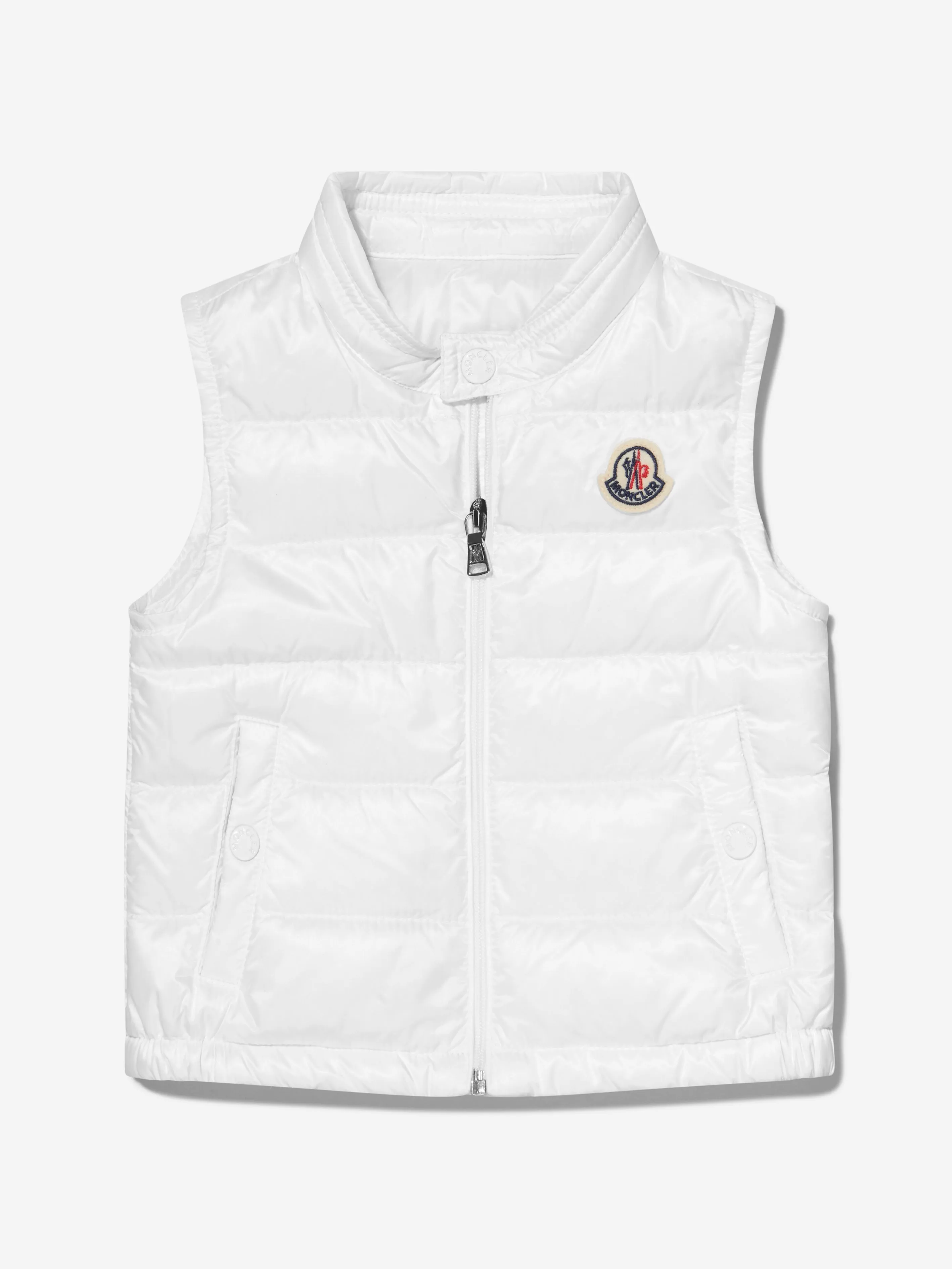 Moncler Enfant Baby Daunengefütterte Neue Amaury Weste in Weiß