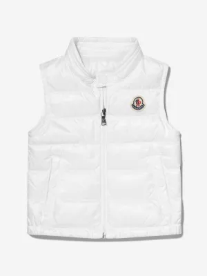 Moncler Enfant Baby Daunengefütterte Neue Amaury Weste in Weiß