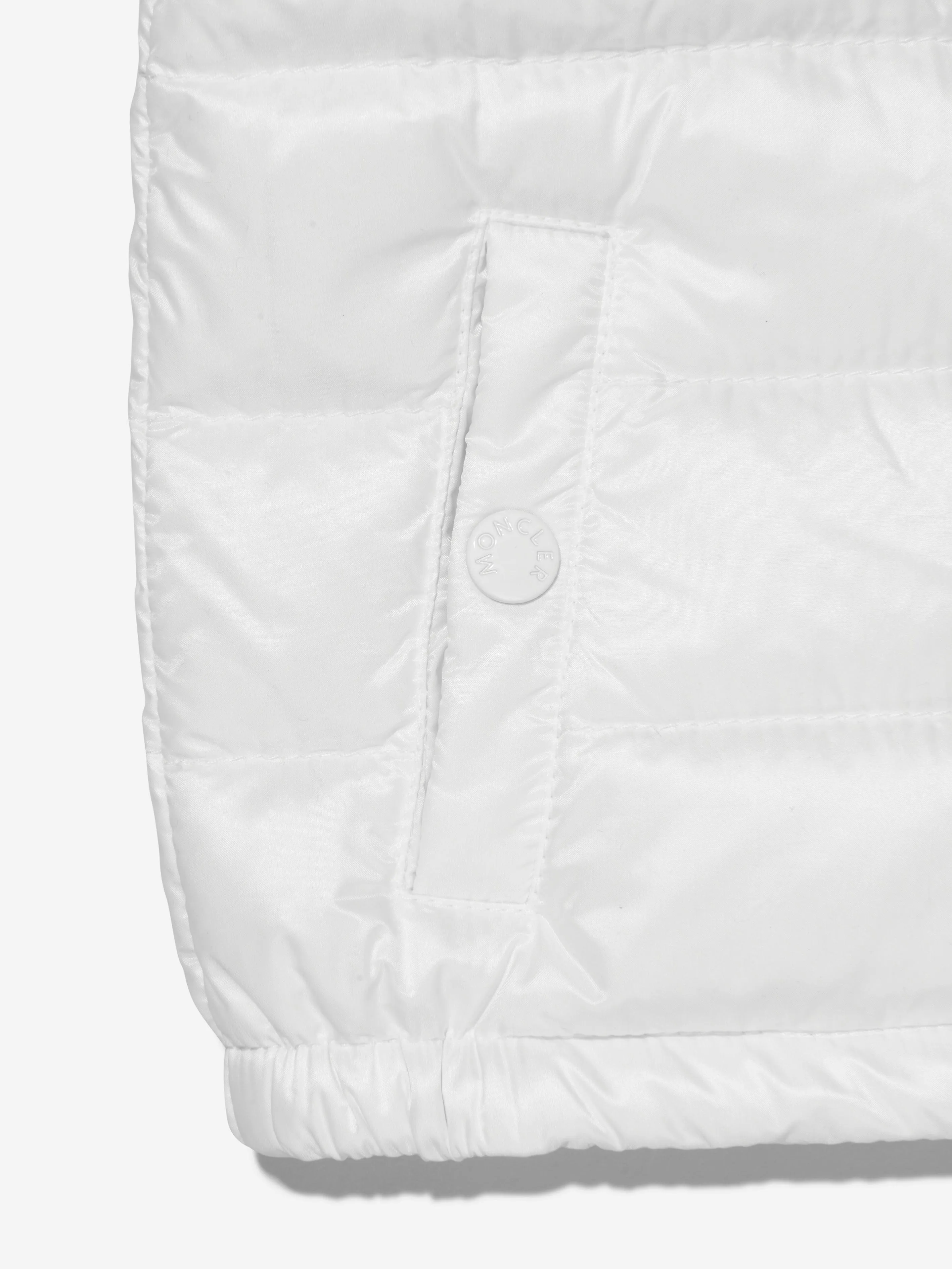 Moncler Enfant Baby Daunengefütterte Neue Amaury Weste in Weiß