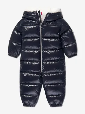 Moncler Enfant Baby Daunengefütterter Schneeanzug in Marineblau