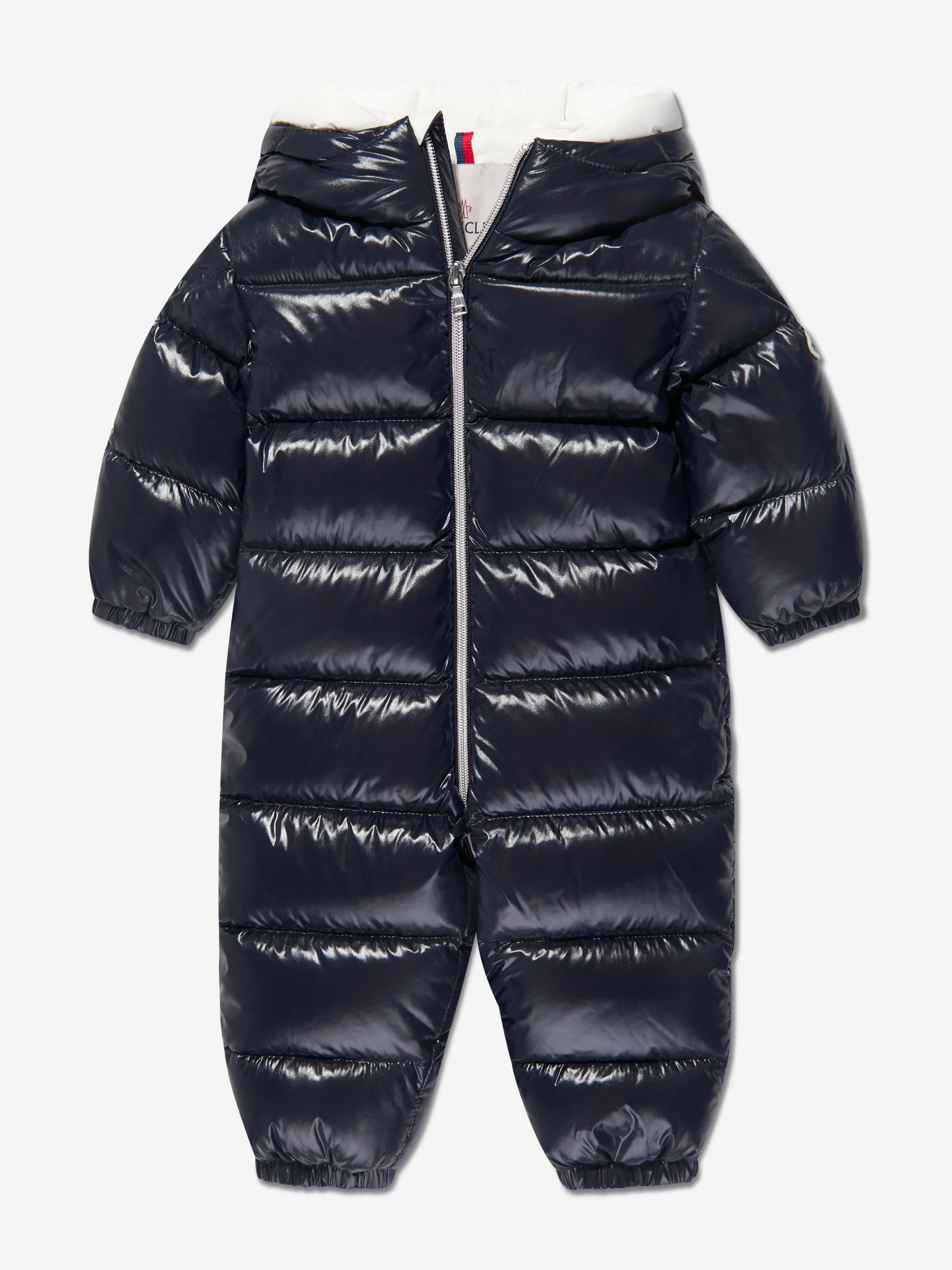 Moncler Enfant Baby Daunengefütterter Schneeanzug in Marineblau