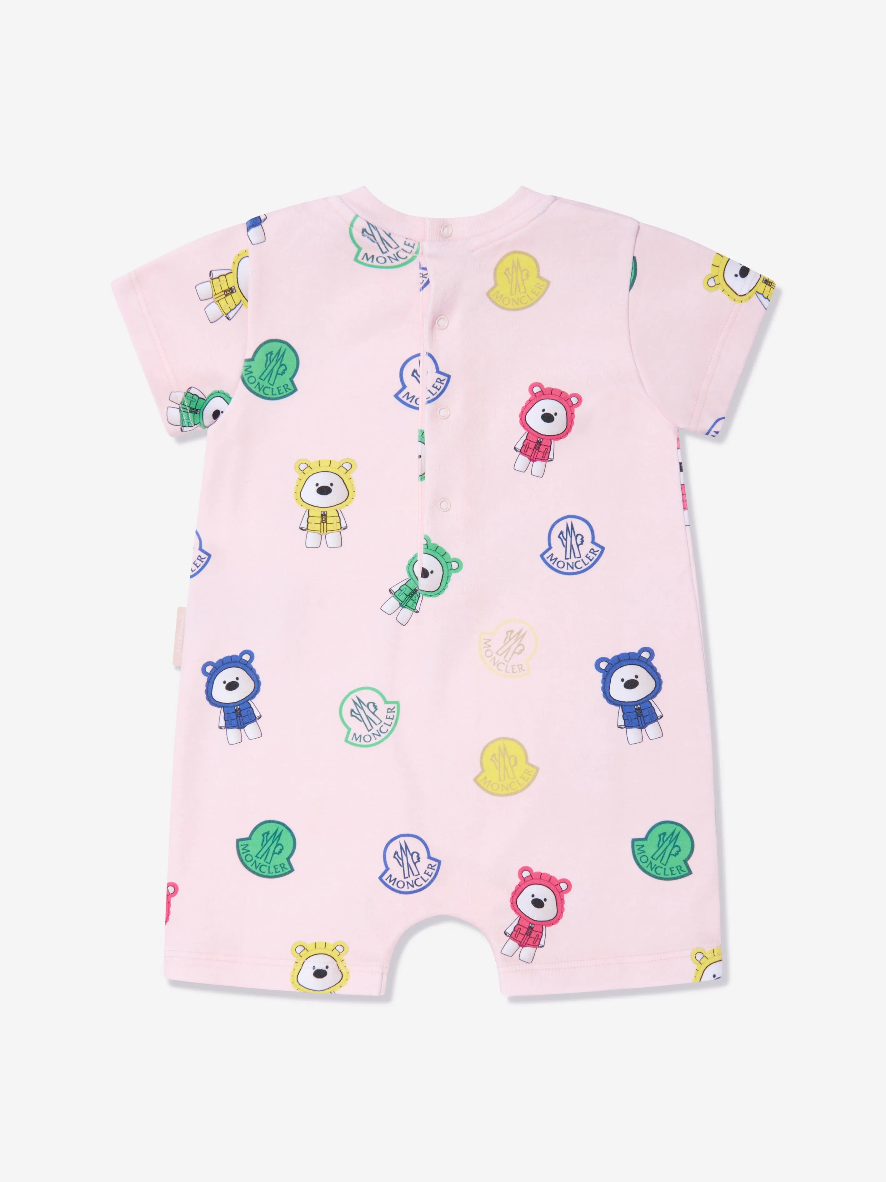 Moncler Enfant Baby Girls Bären-Print Overall in Rosa