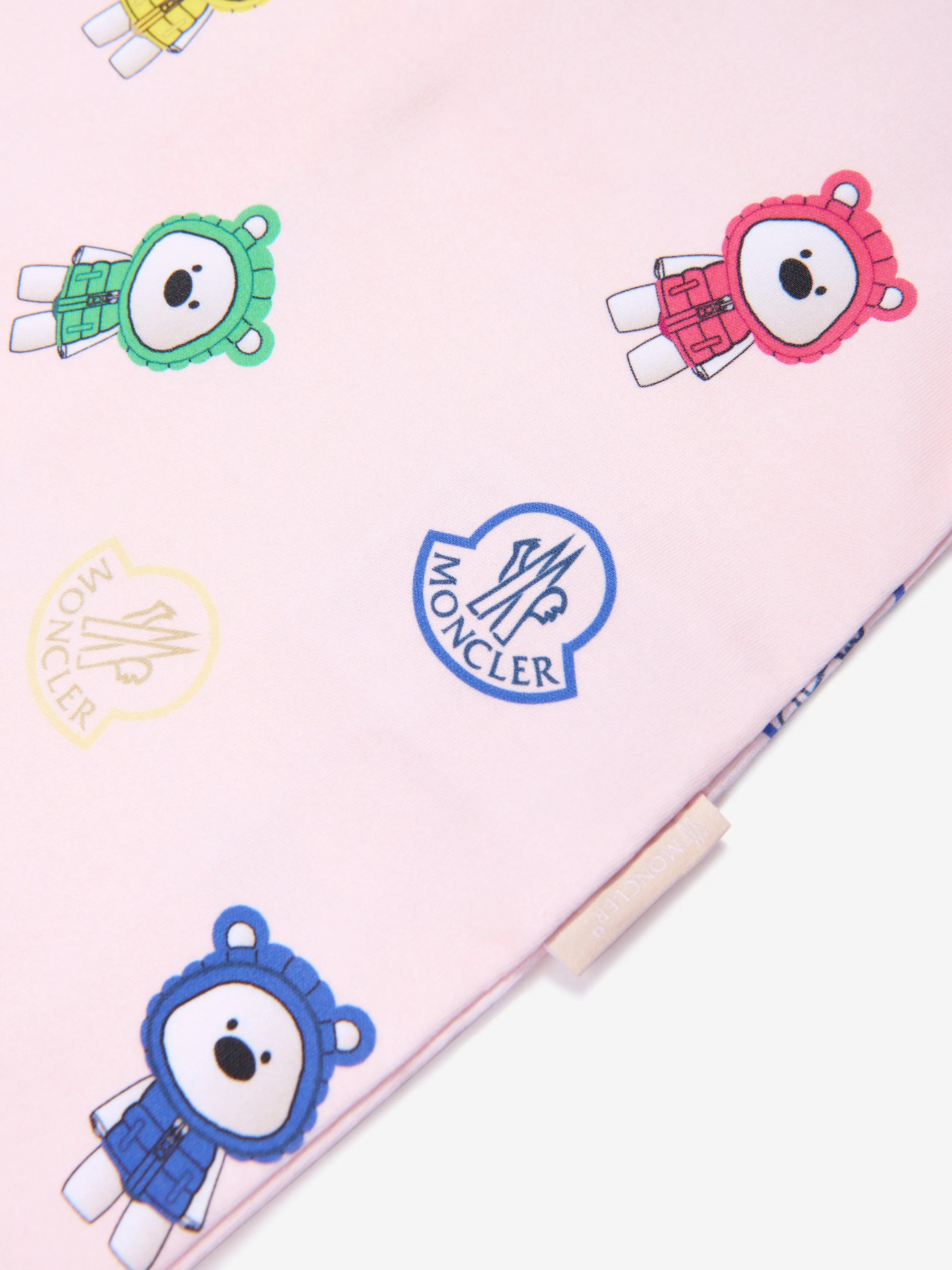 Moncler Enfant Baby Girls Bären-Print Overall in Rosa