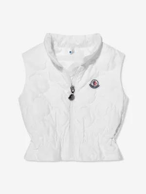 Moncler Enfant Baby Girls Daunengefütterte Ambertine Gilet in Weiß