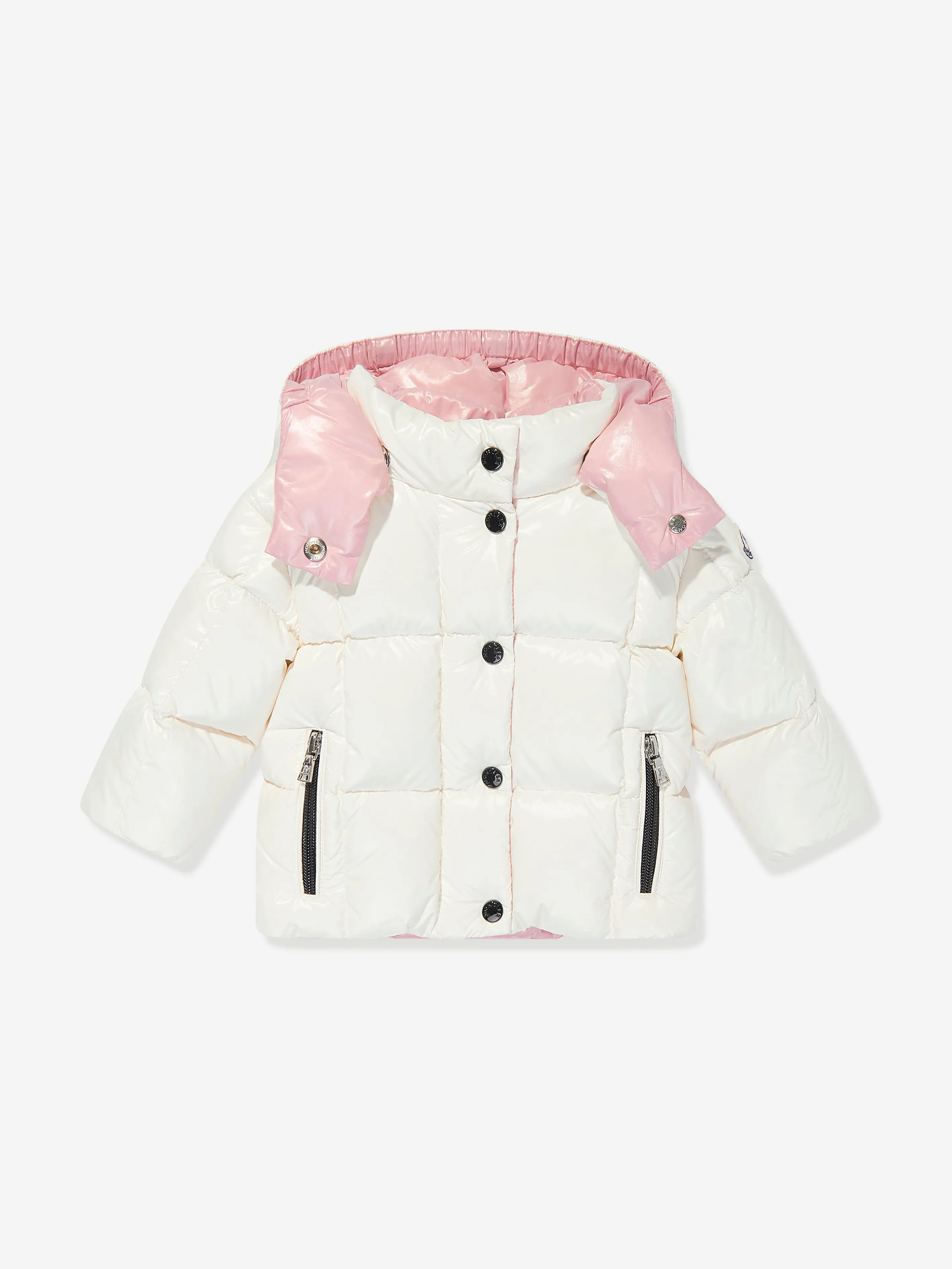 Moncler Enfant Baby Girls Daunengefütterte Parana Jacke in Elfenbein