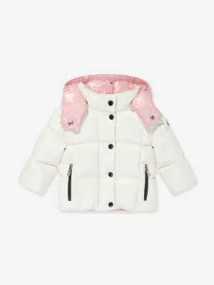 Moncler Enfant Baby Girls Daunengefütterte Parana Jacke in Elfenbein